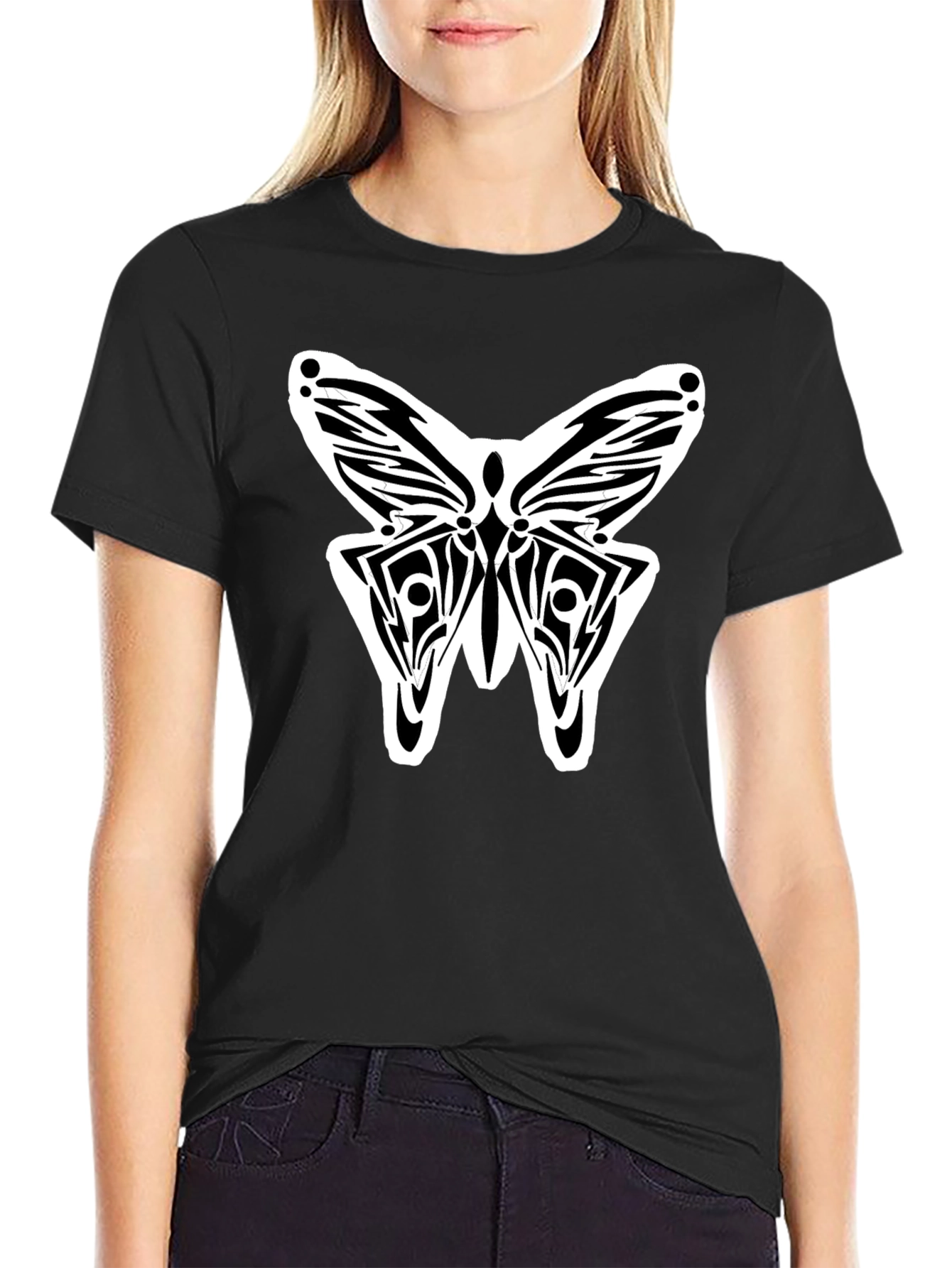 Butterfly Graphic Black T-Shirt | Unique Design