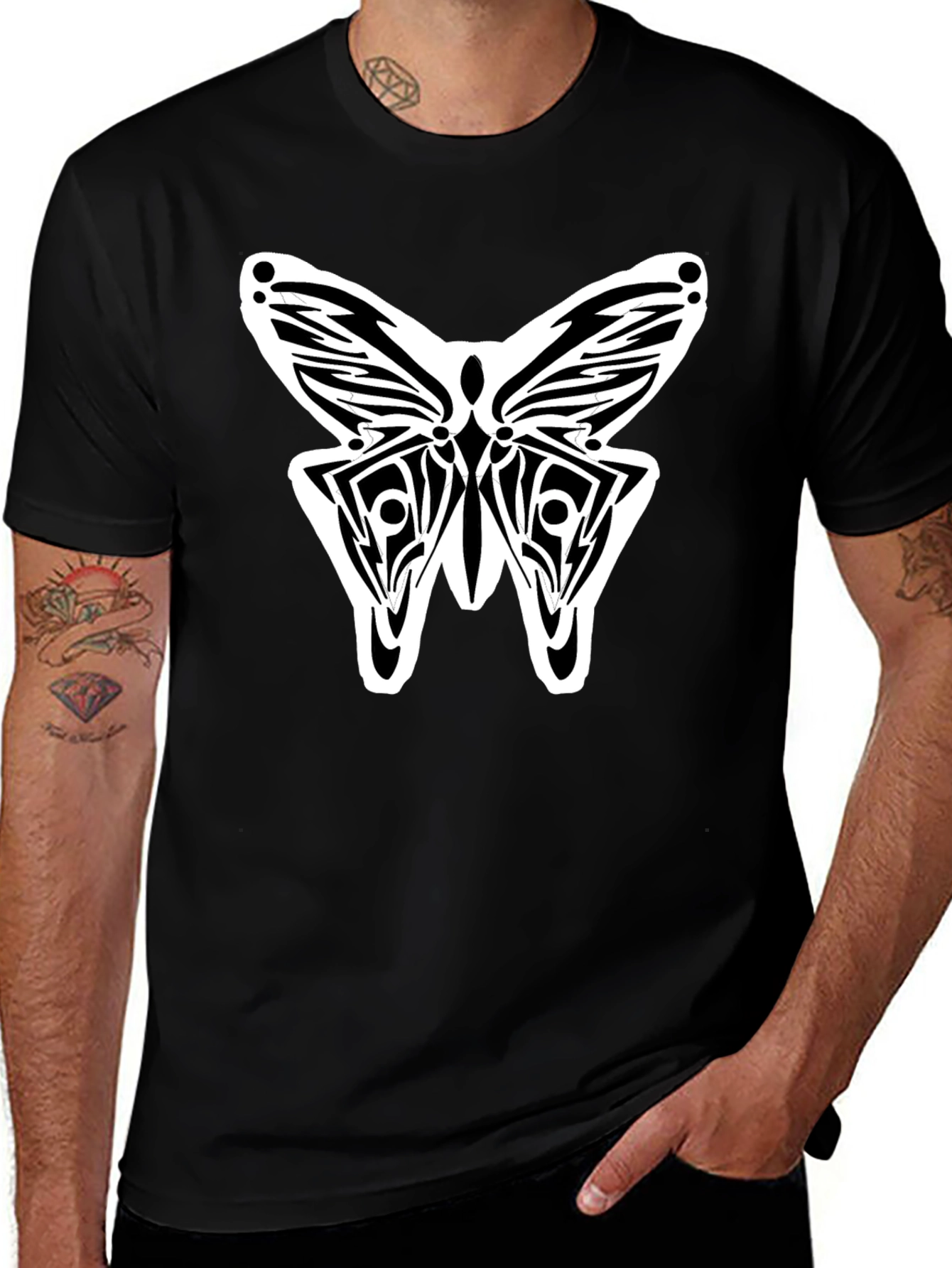 Butterfly Graphic Black T-Shirt | Unique Design