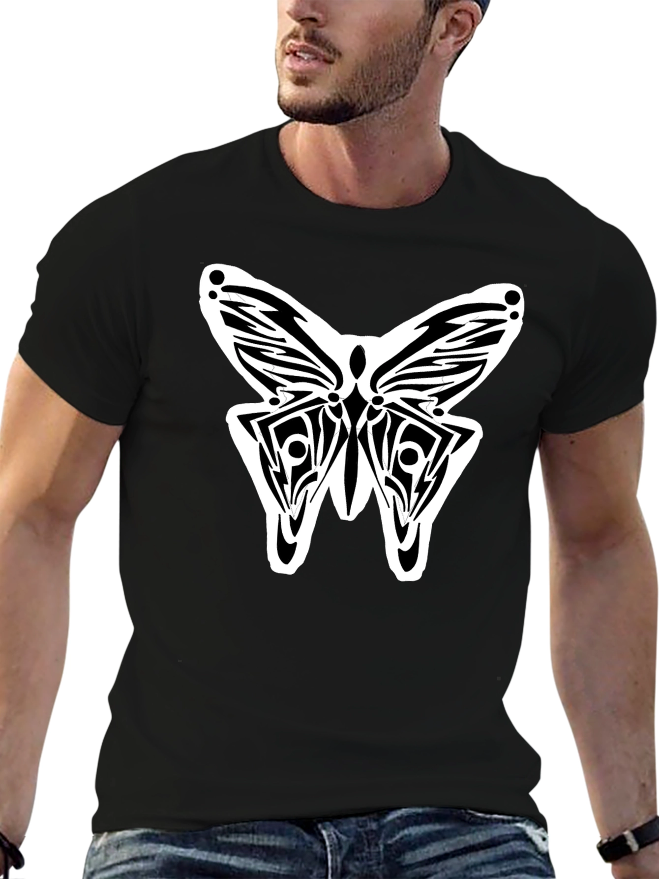 Butterfly Graphic Black T-Shirt | Unique Design