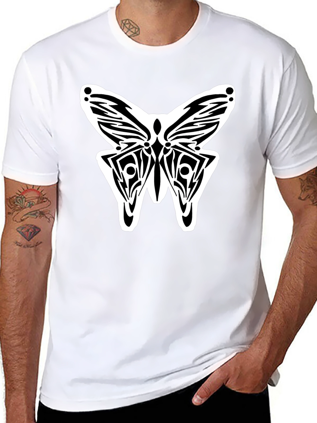 Butterfly Graphic Black T-Shirt | Unique Design