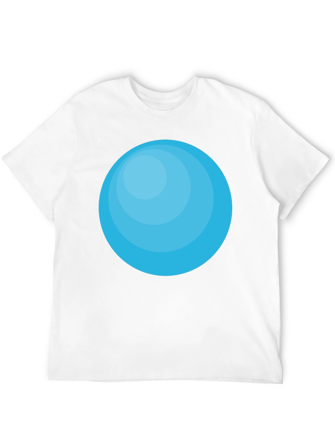 Mens Black T-Shirt with Blue Circle Graphic