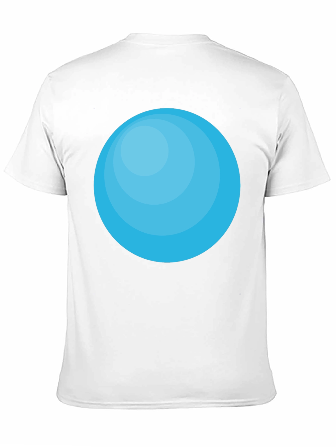 Mens Black T-Shirt with Blue Circle Graphic