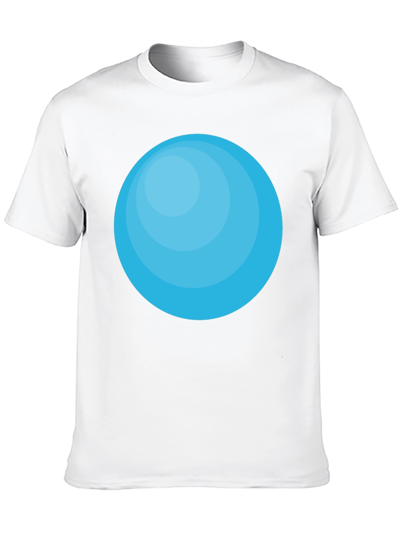 Mens Black T-Shirt with Blue Circle Graphic