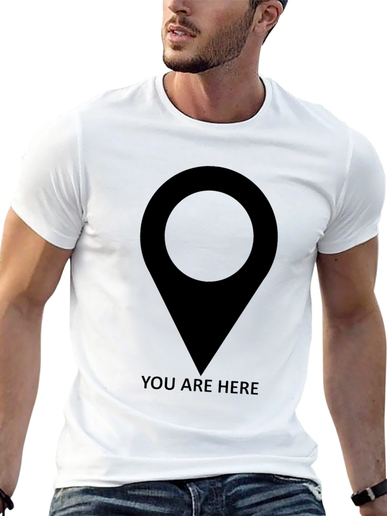 You Are Here Graphic T-Shirt - Black