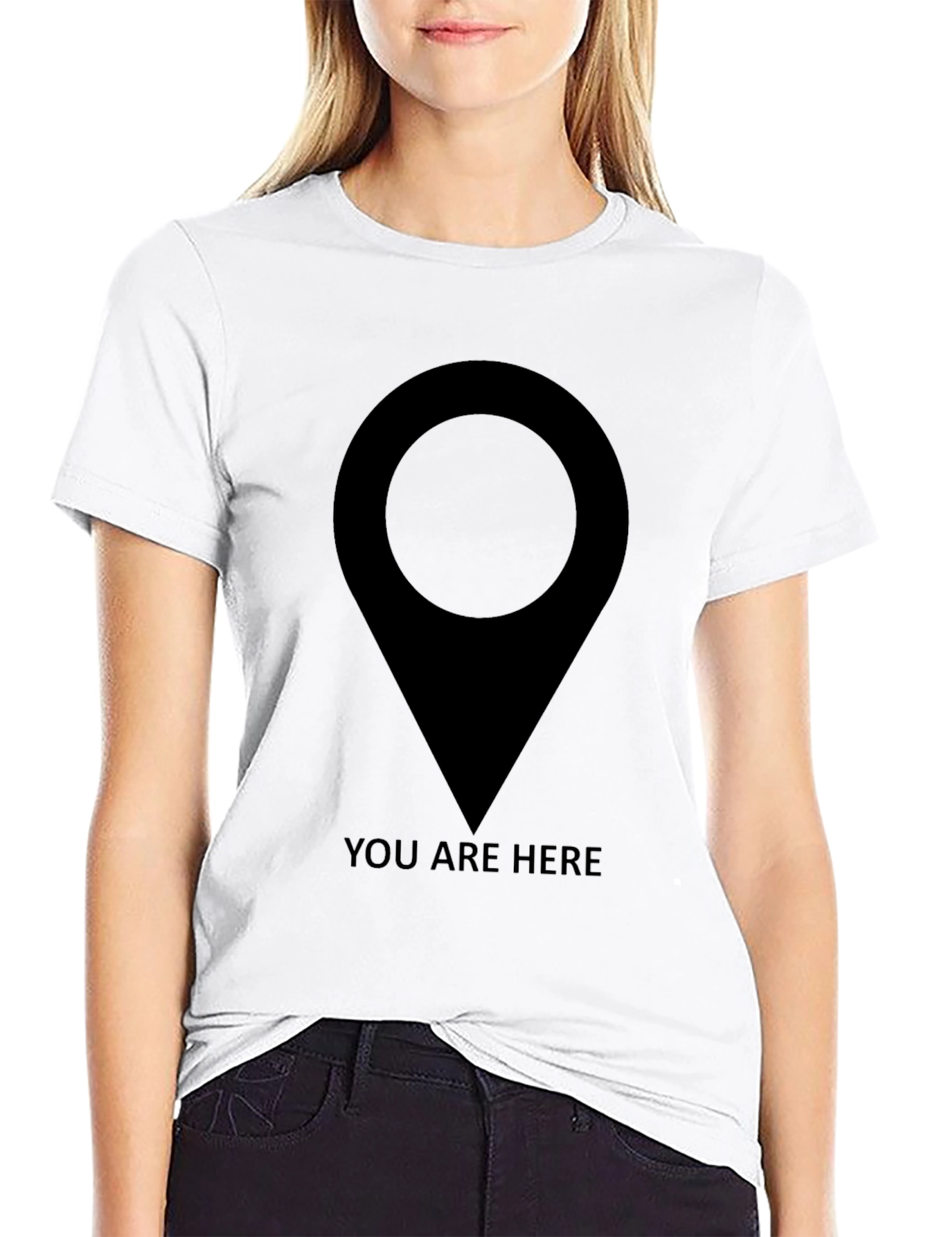 You Are Here Graphic T-Shirt - Black