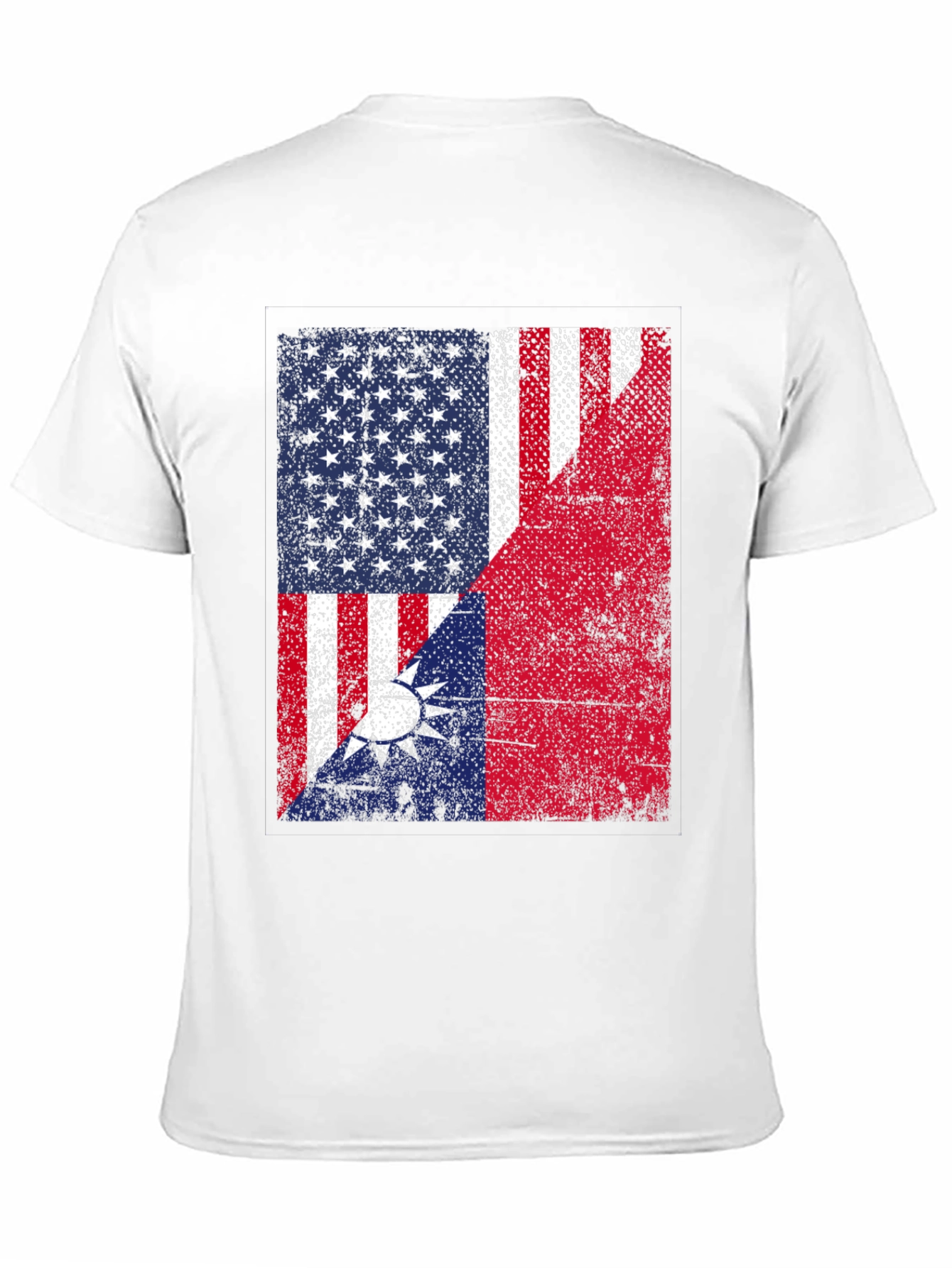 USA Taiwan Flag Graphic T-Shirt