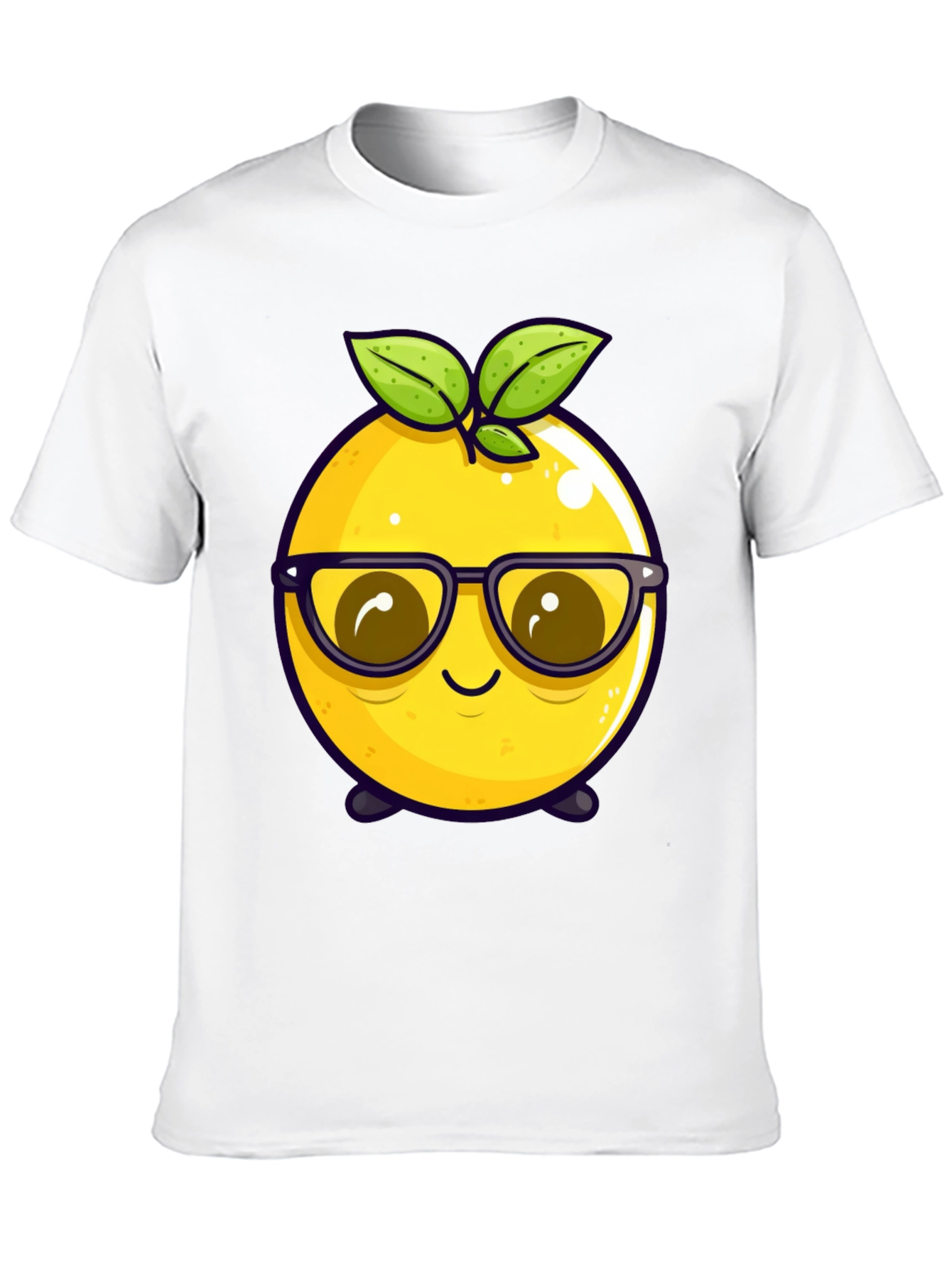 Funny Fruit Character T-Shirt - Nerdy Lemon Tee