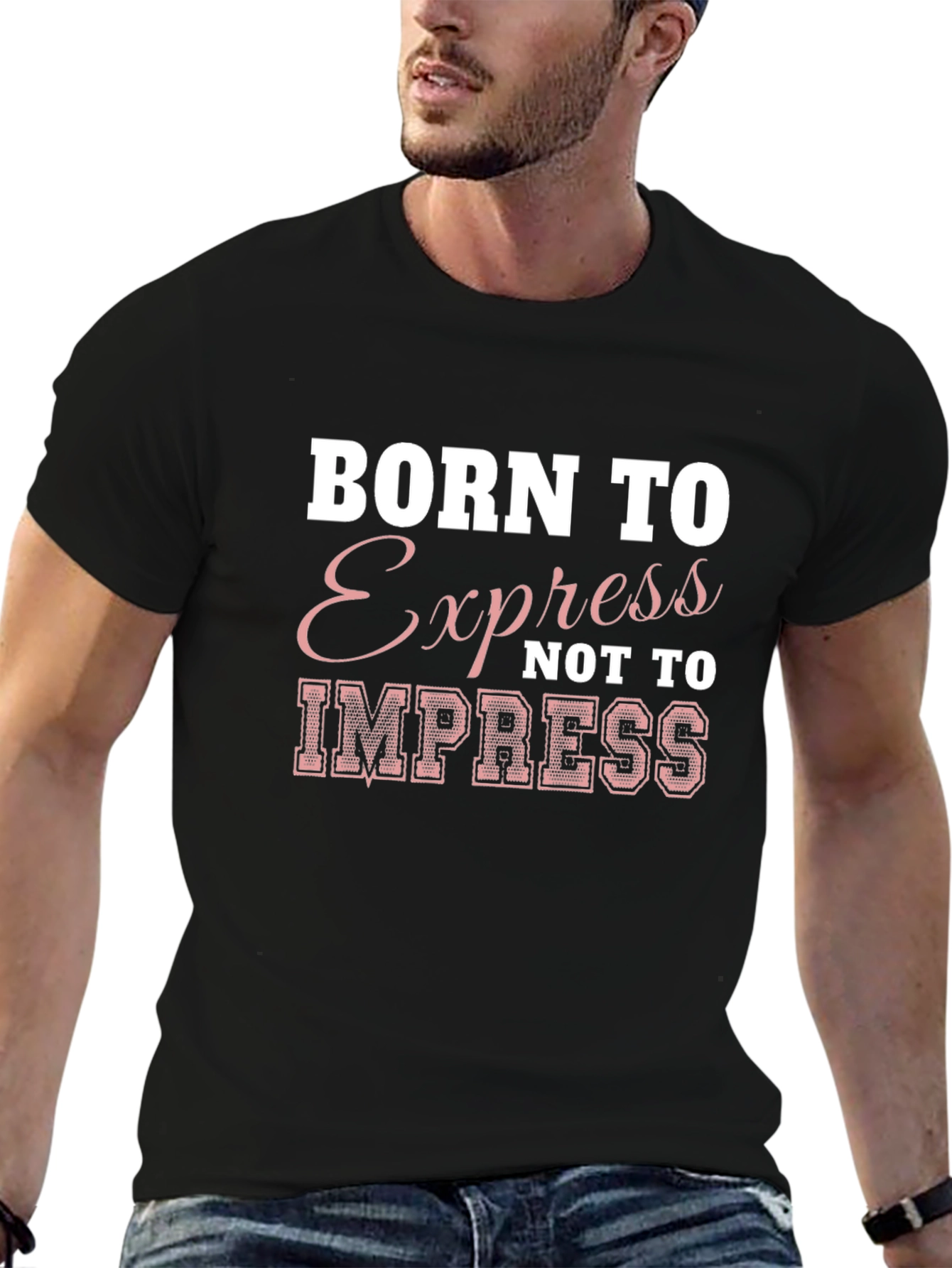 Born to Express Graphic T-Shirt - Black