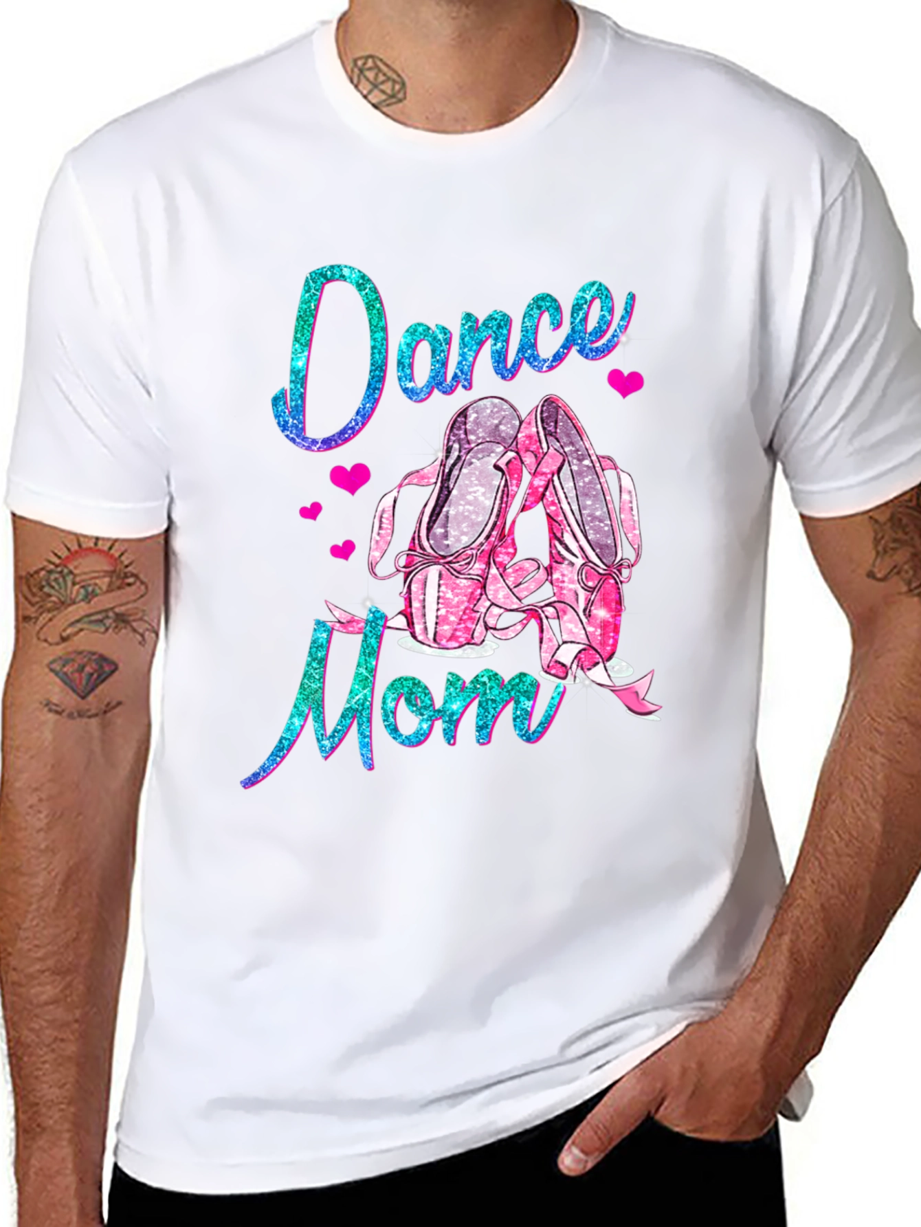 Dance Mom Tee: Glitter Ballet Shoes T-Shirt