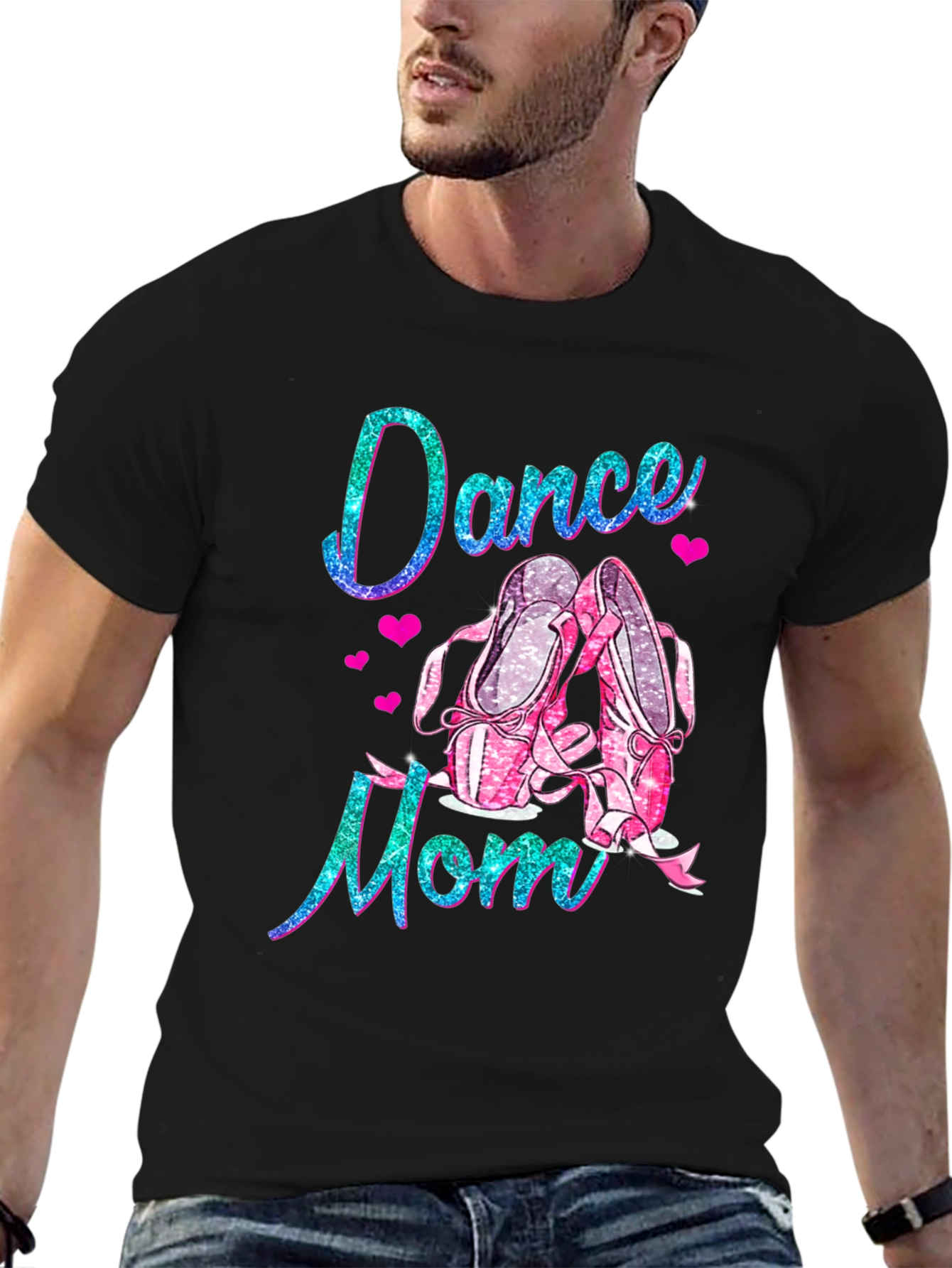 Dance Mom Tee: Glitter Ballet Shoes T-Shirt