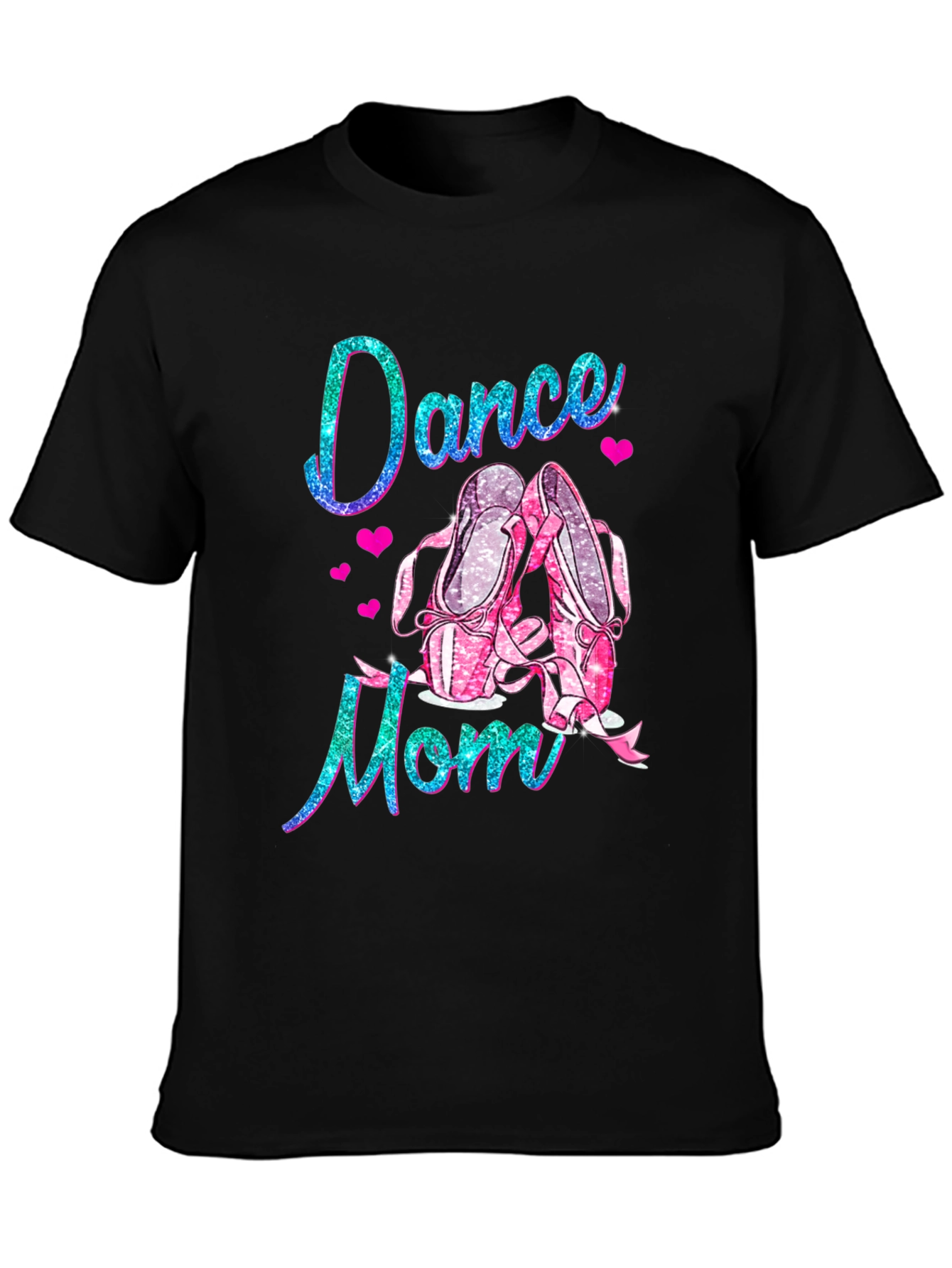 Dance Mom Tee: Glitter Ballet Shoes T-Shirt