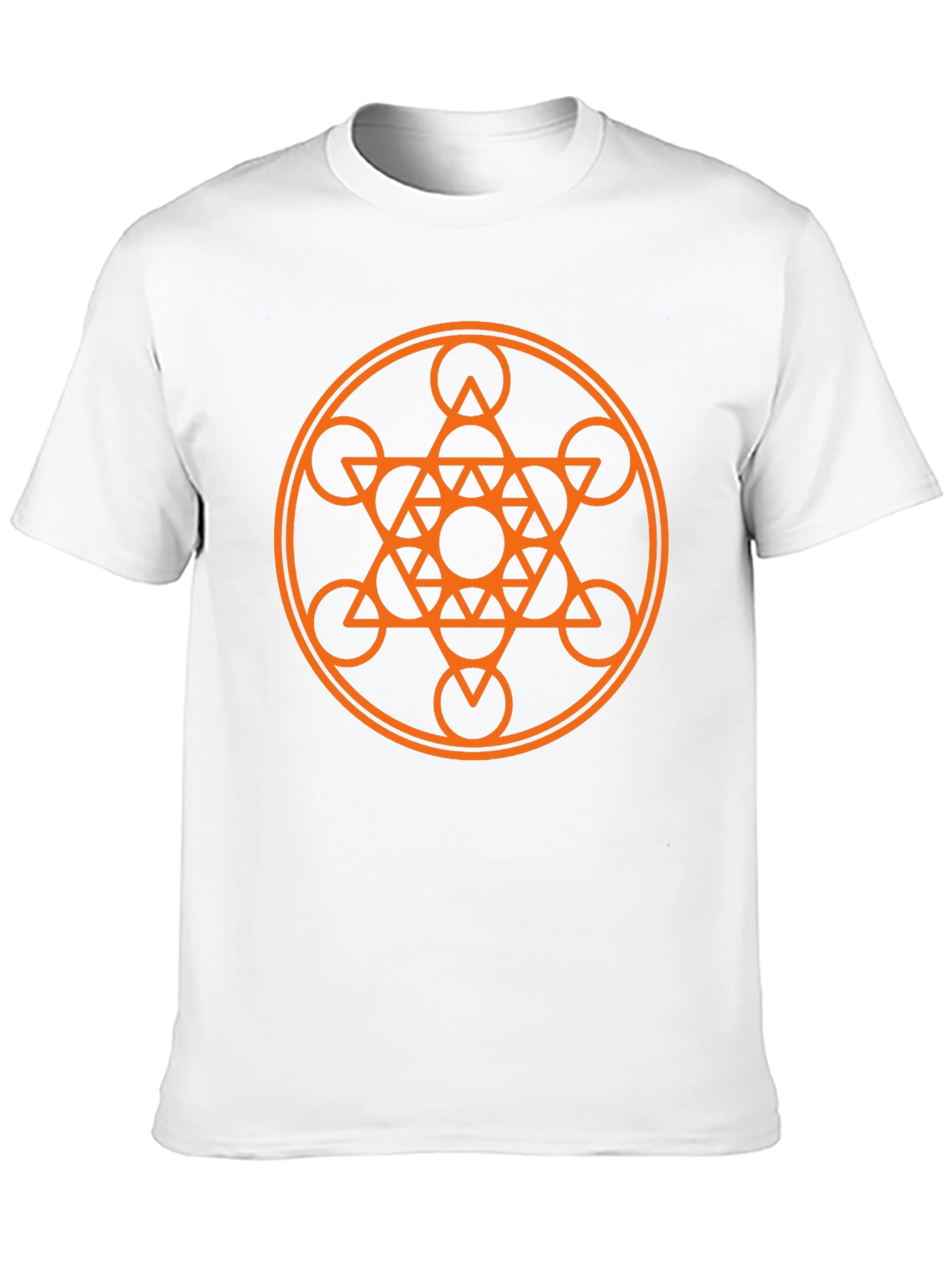 Geometric Mandala Graphic Tee - Stylish Black Cotton Shirt