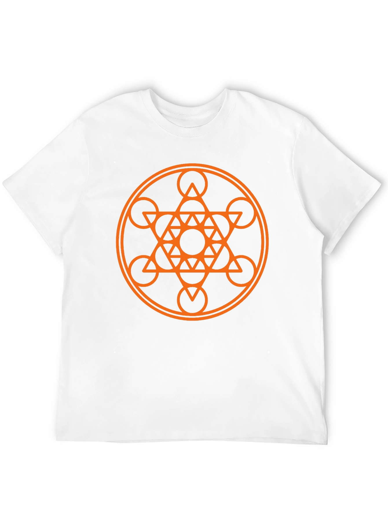 Geometric Mandala Graphic Tee - Stylish Black Cotton Shirt
