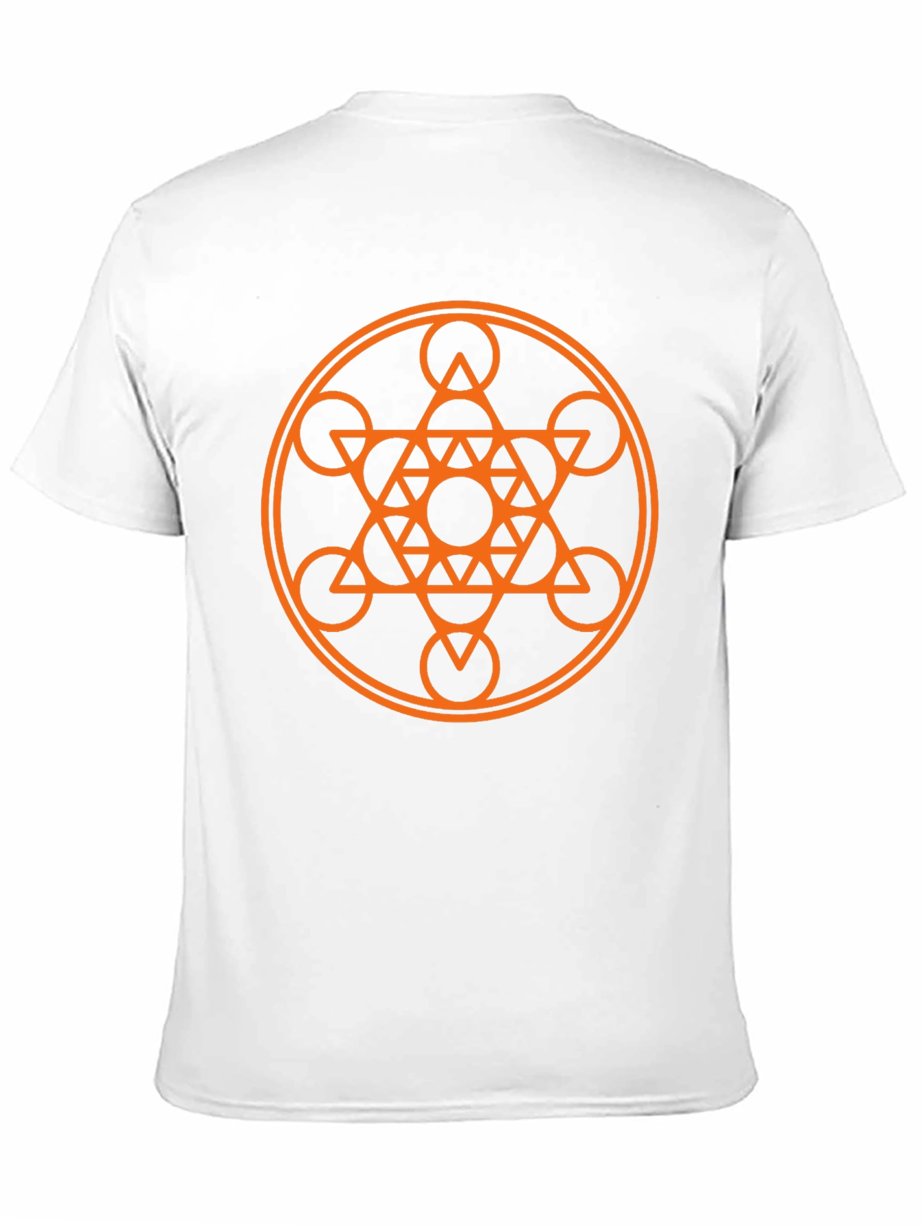 Geometric Mandala Graphic Tee - Stylish Black Cotton Shirt