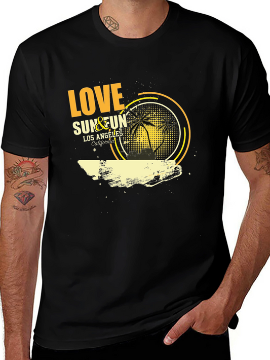 Love Sun & Fun Graphic T-Shirt - Los Angeles California