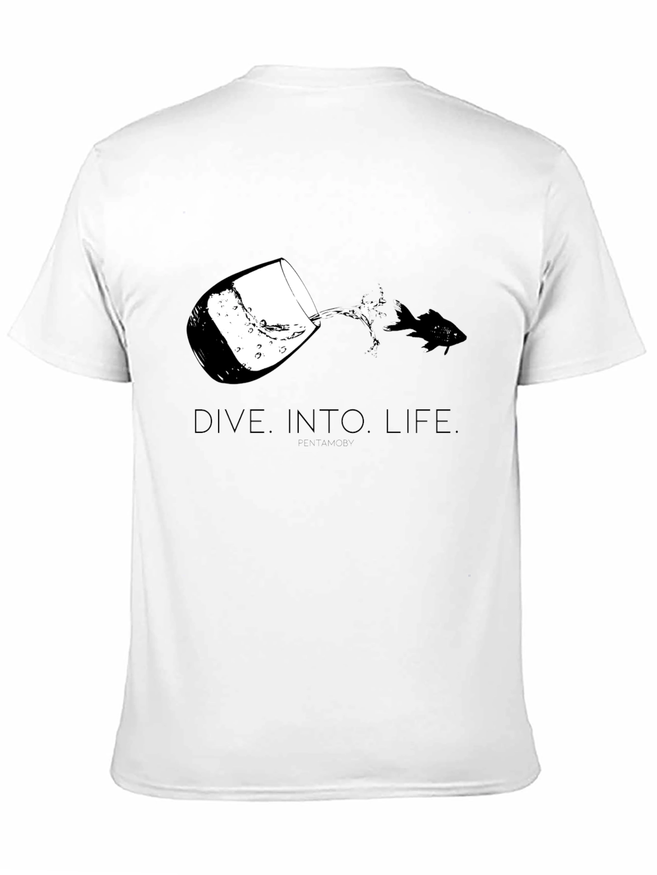 Dive Into Life Graphic Tee - Black