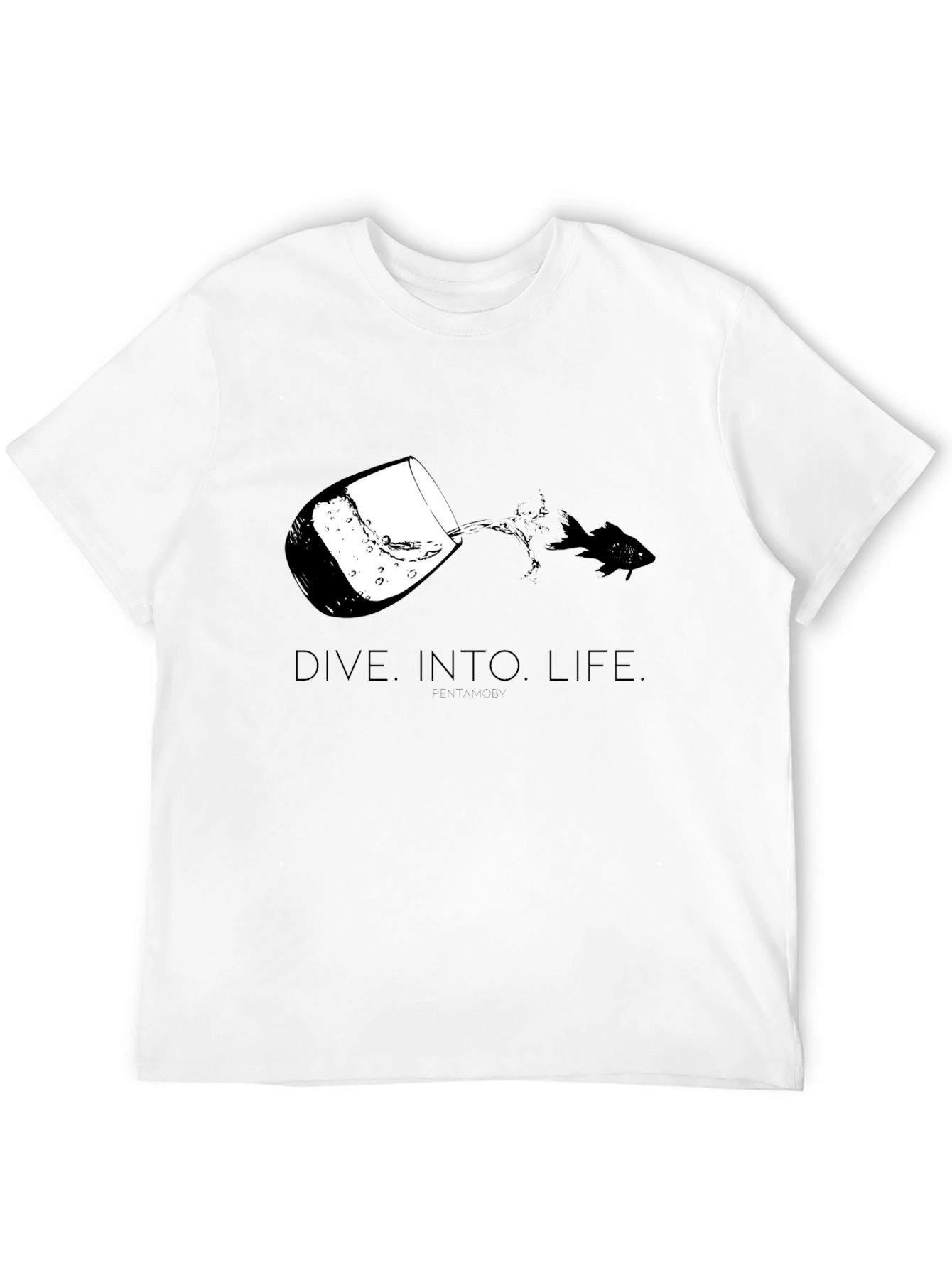Dive Into Life Graphic Tee - Black