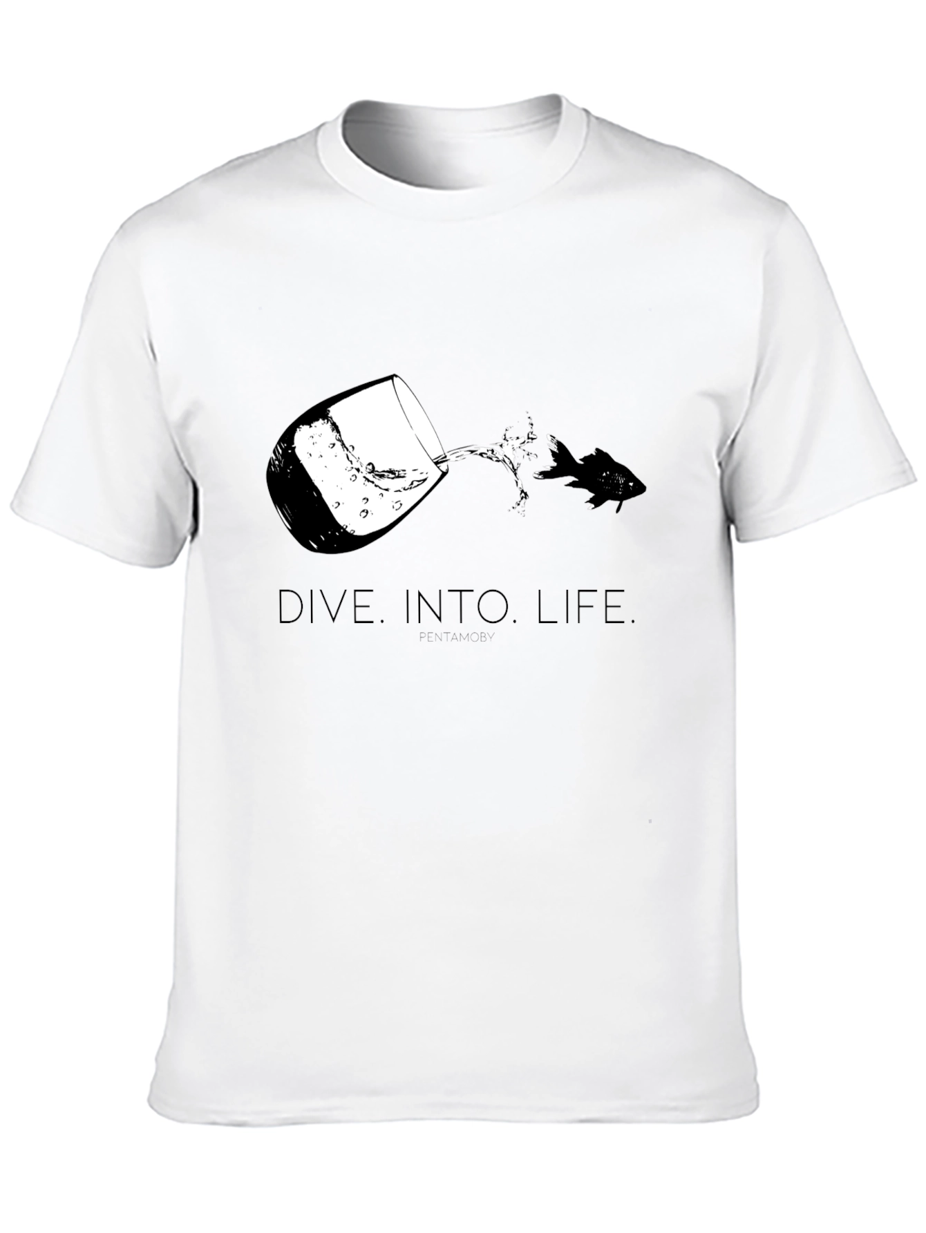Dive Into Life Graphic Tee - Black