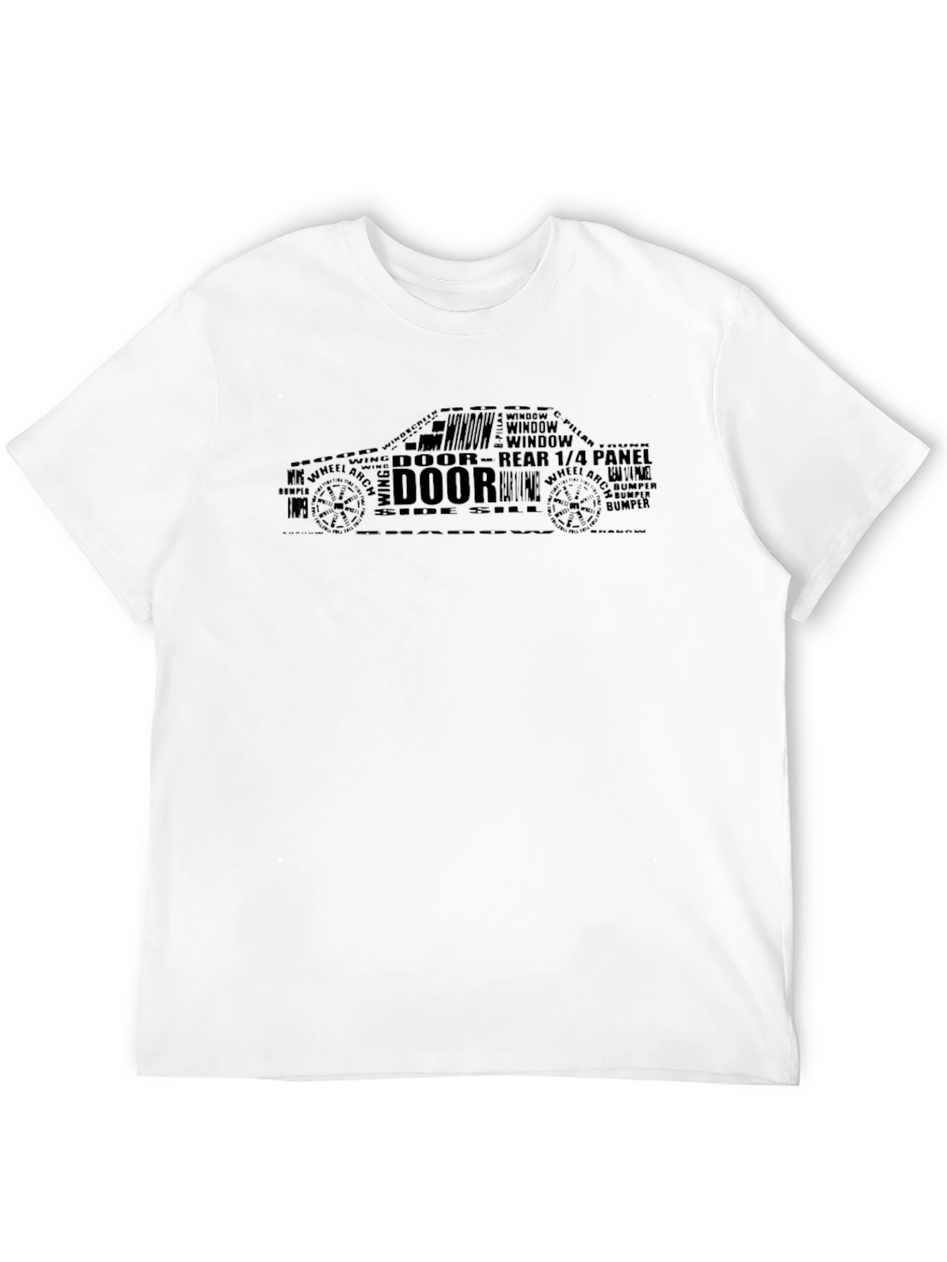 Car Anatomy Word Art Graphic Tee - Black