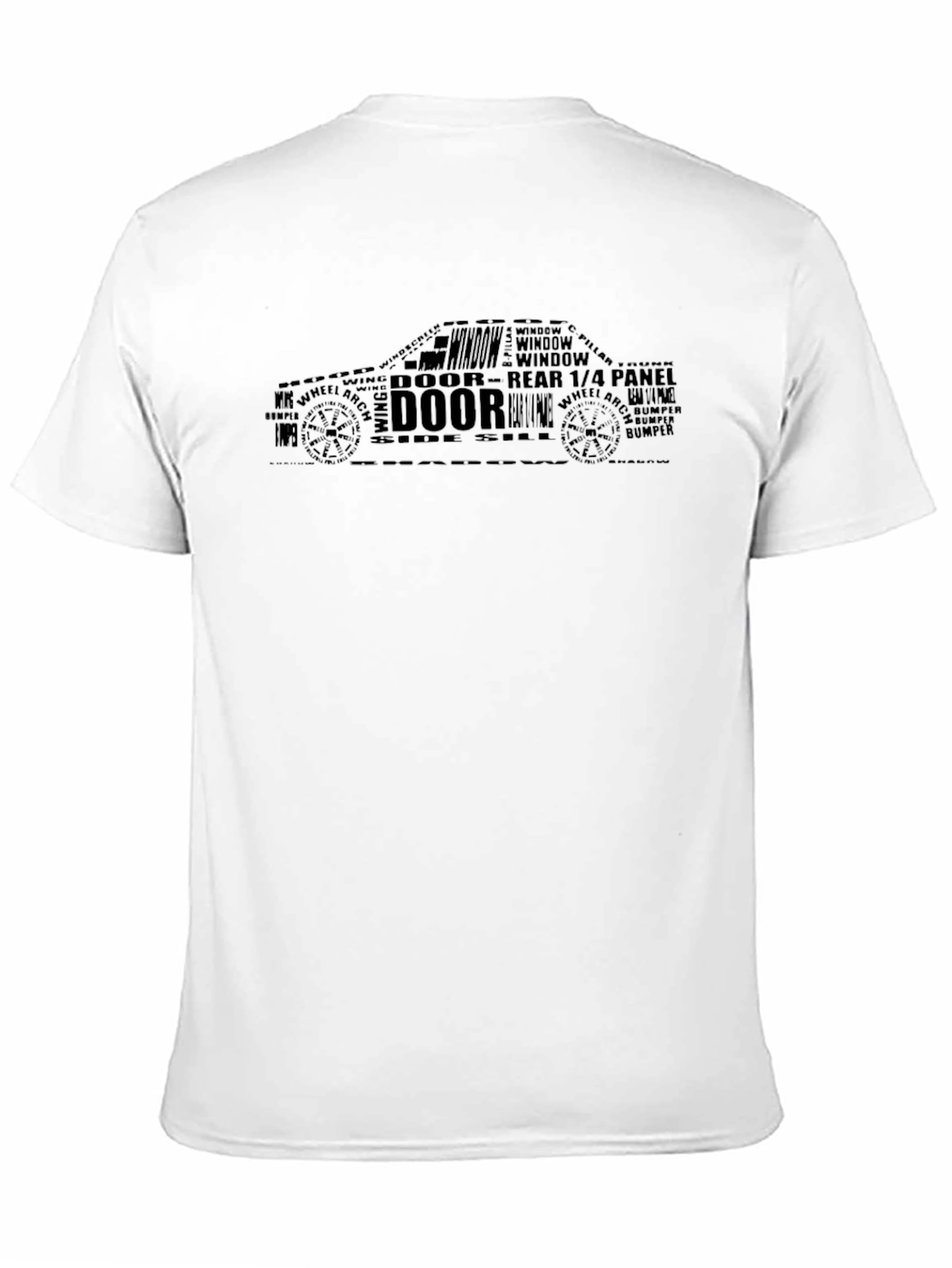Car Anatomy Word Art Graphic Tee - Black
