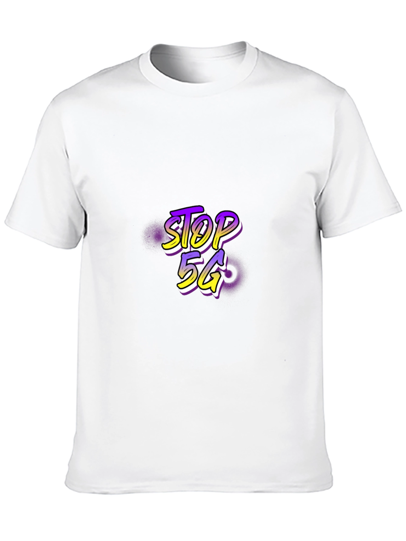 Stop 5G Black Tee - Graphic Print