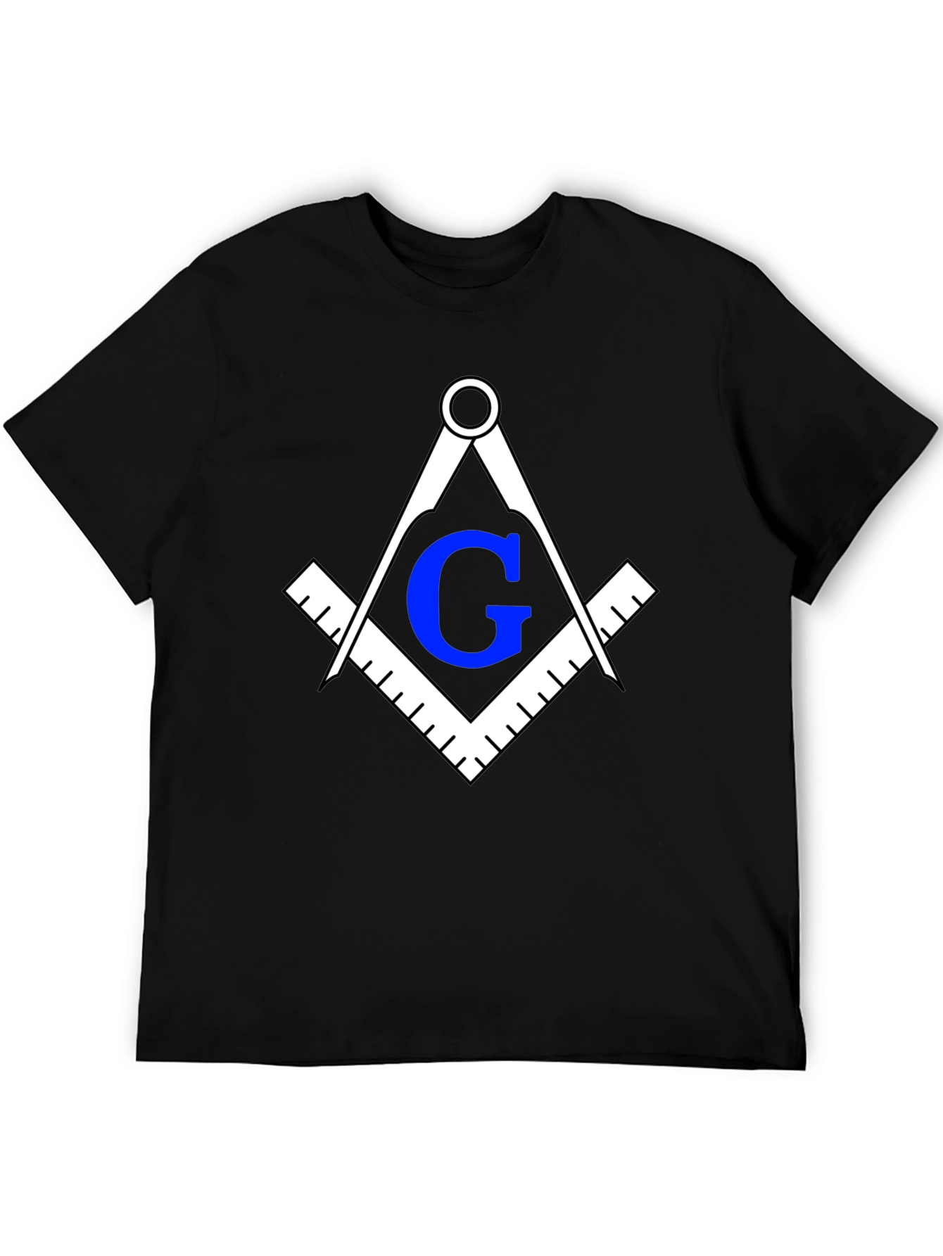 Masonic Square & Compasses T-Shirt - Black