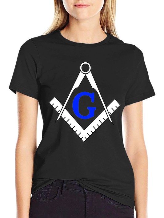 Masonic Square & Compasses T-Shirt - Black