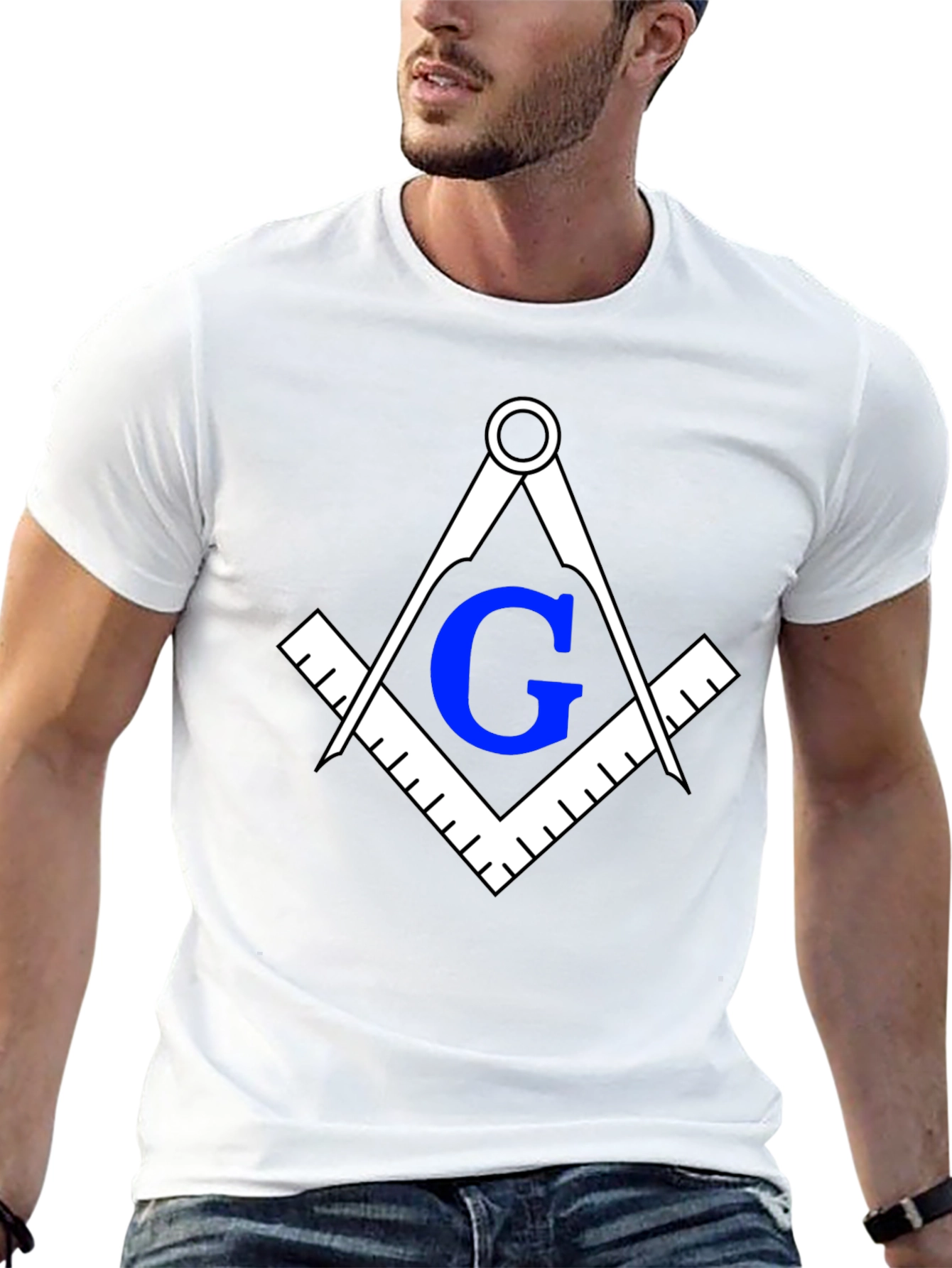 Masonic Square & Compasses T-Shirt - Black