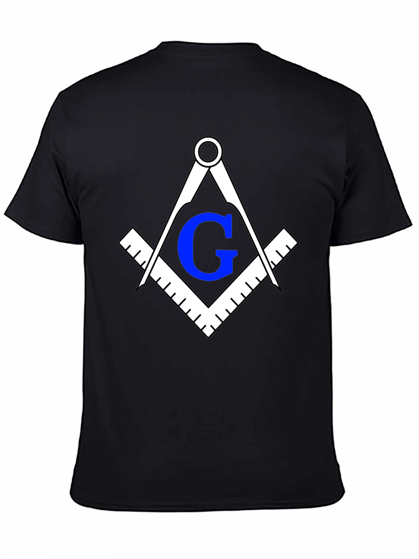 Masonic Square & Compasses T-Shirt - Black