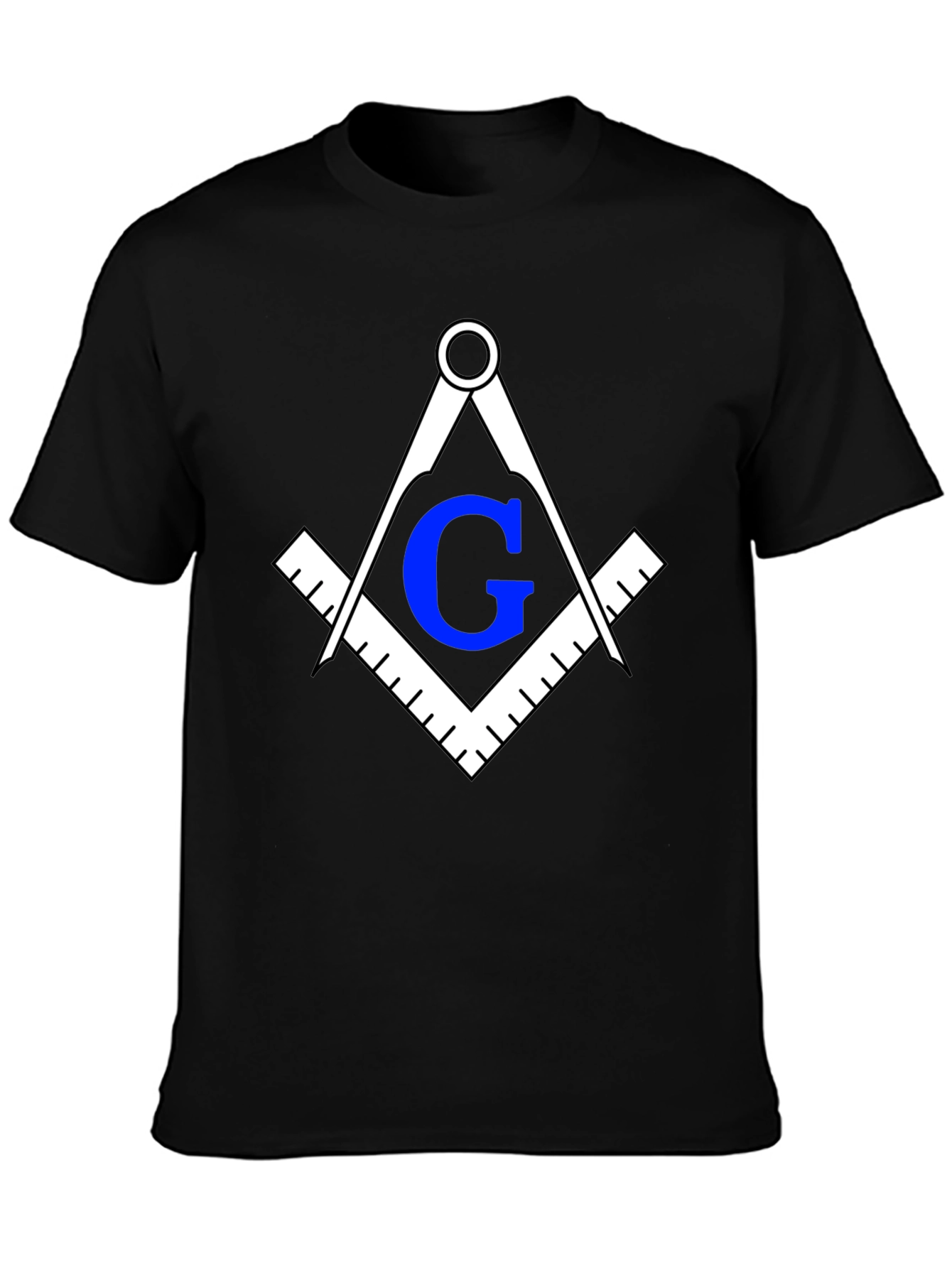 Masonic Square & Compasses T-Shirt - Black