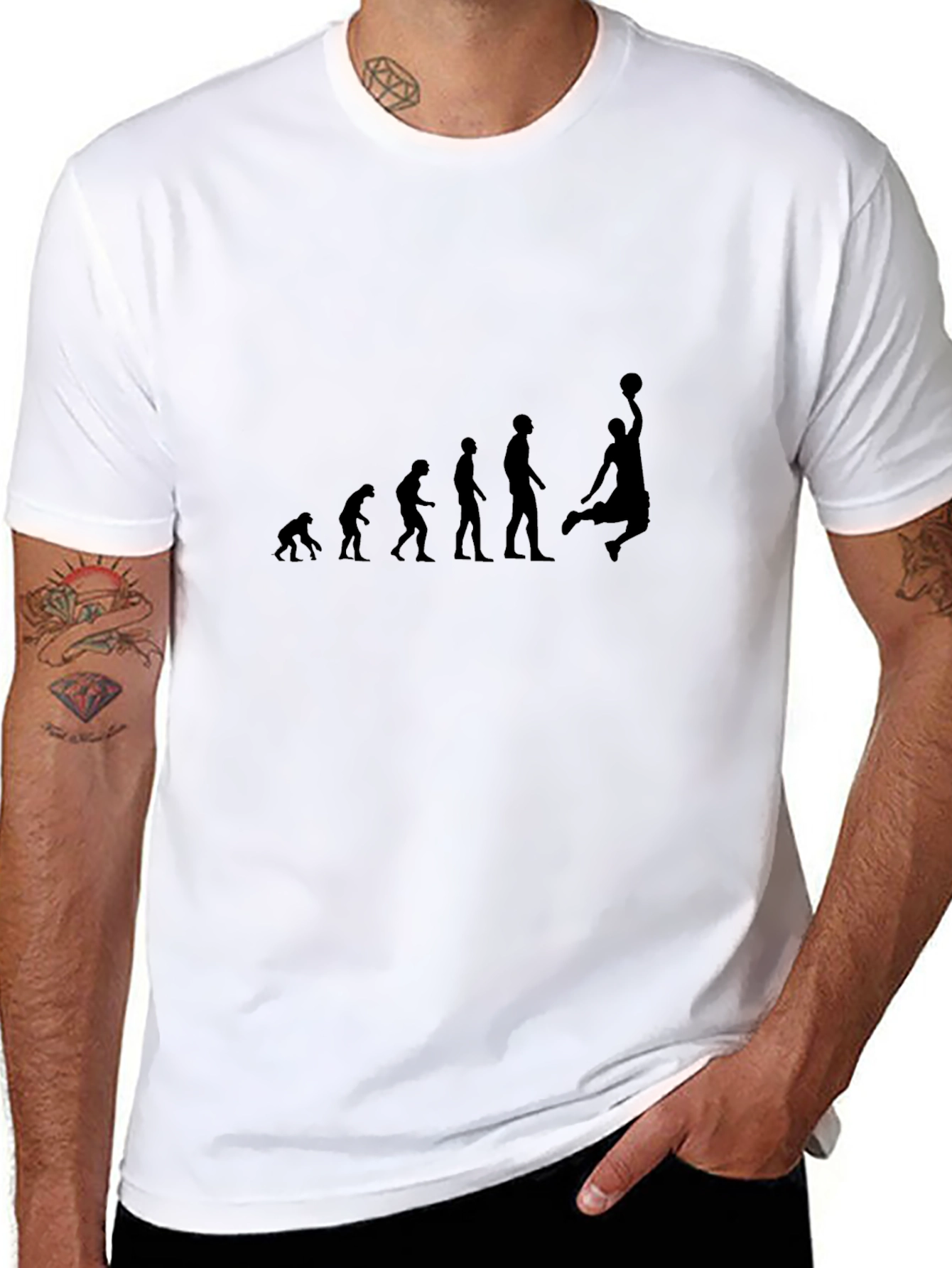 Evolution of Basketball Black T-Shirt