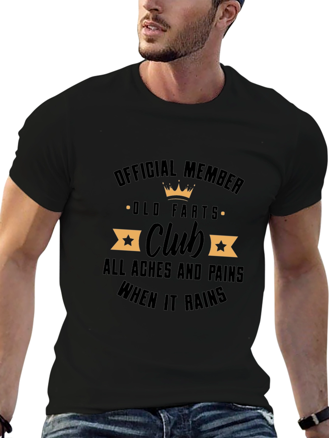 Official Old Farts Club Black T-Shirt