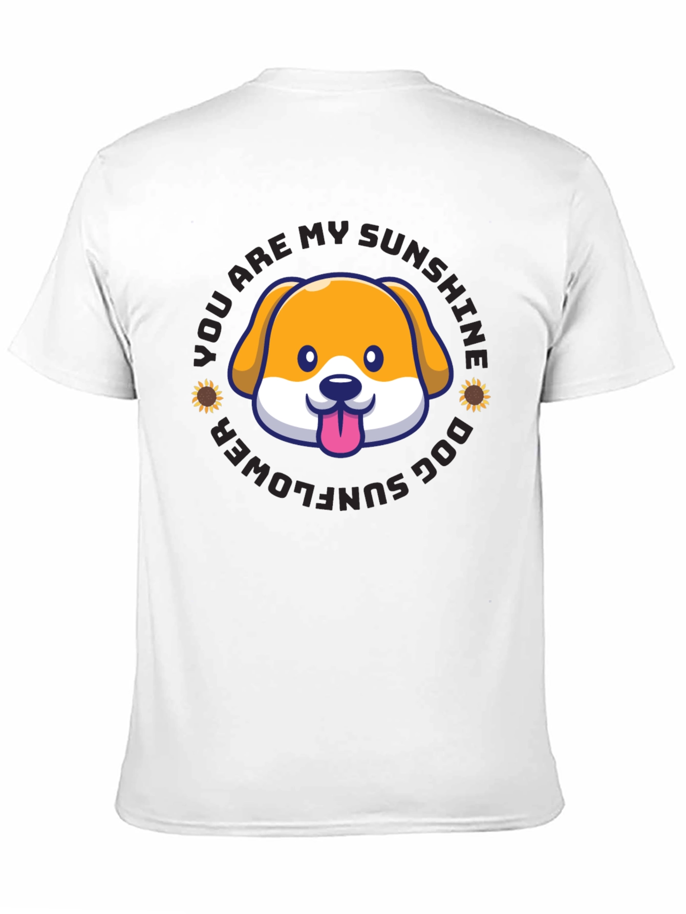 Sunshine Dog Sunflower Graphic T-Shirt