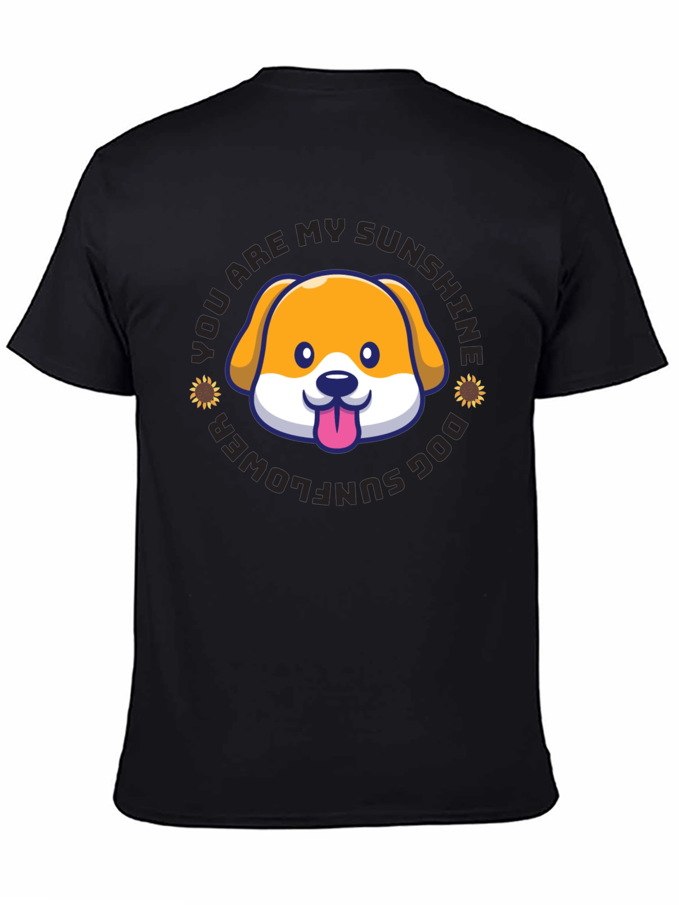 Sunshine Dog Sunflower Graphic T-Shirt