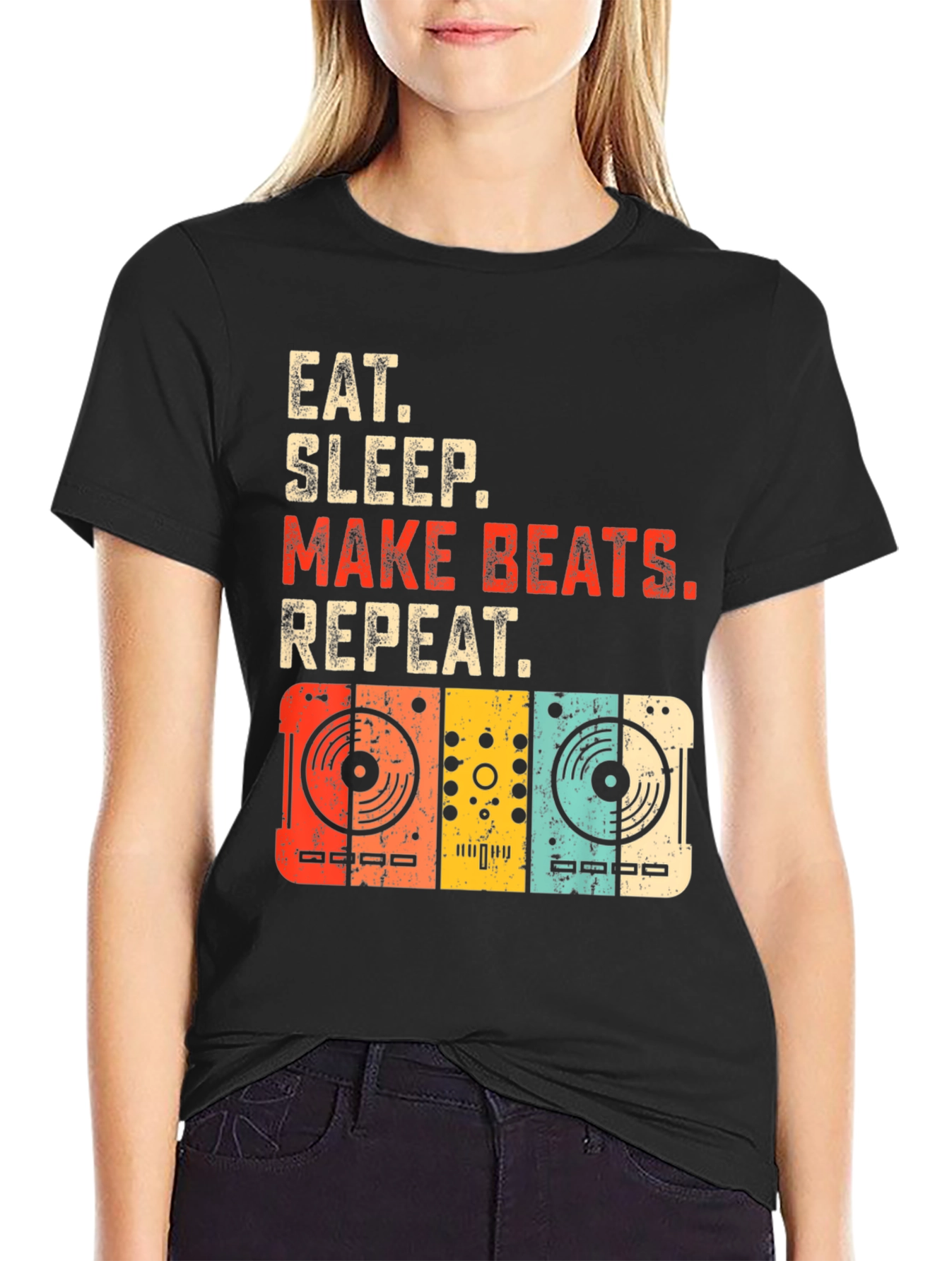 Eat Sleep Make Beats Repeat DJ T-Shirt