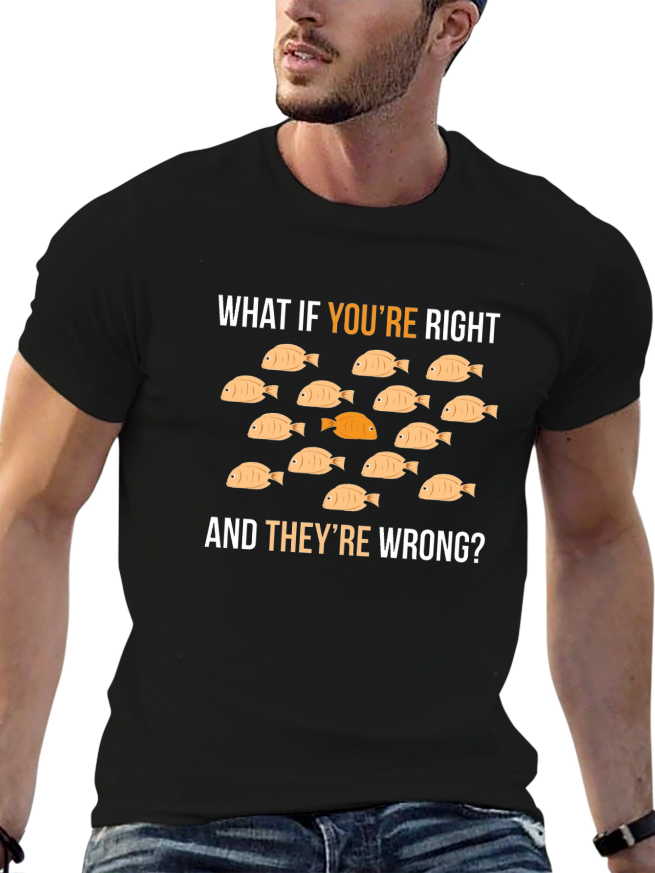 Unique Fish Graphic Tee - Stand Out