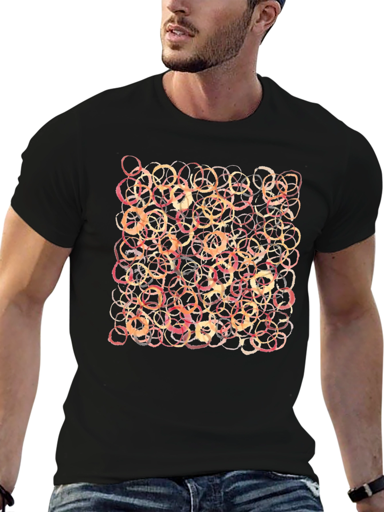 Abstract Rings Graphic T-Shirt