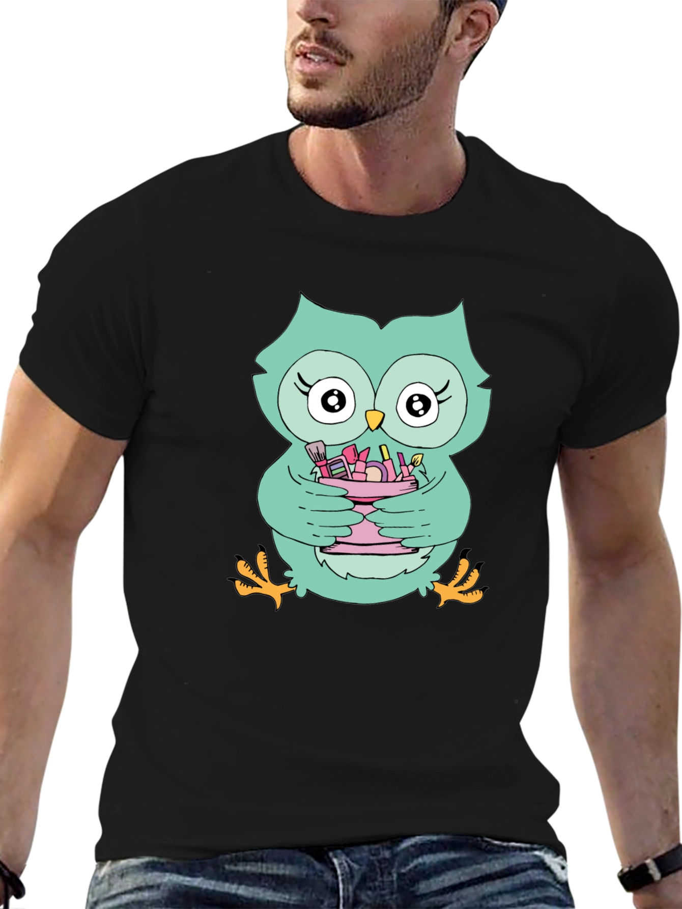 Cute Owl Makeup Lover T-Shirt