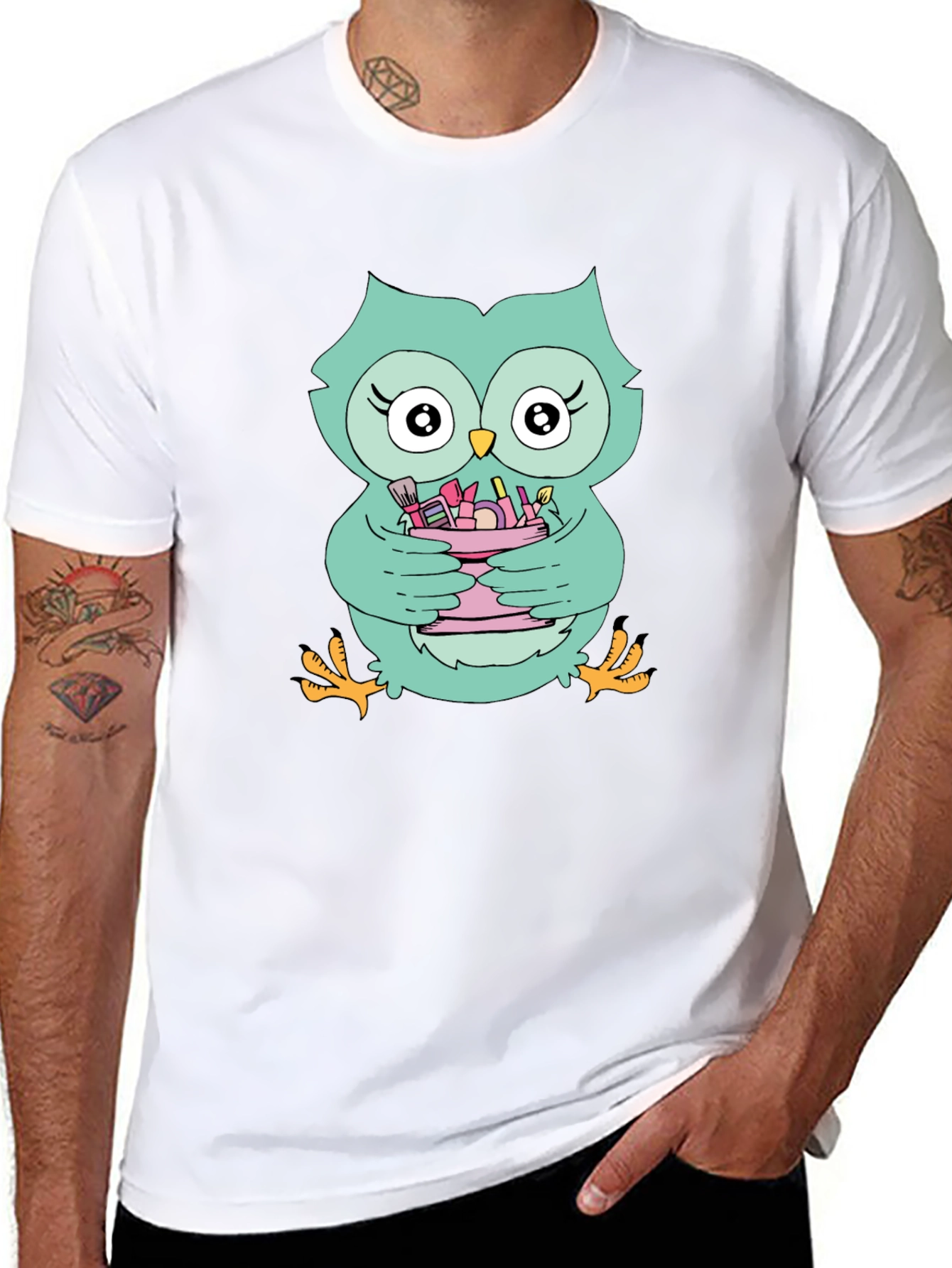 Cute Owl Makeup Lover T-Shirt