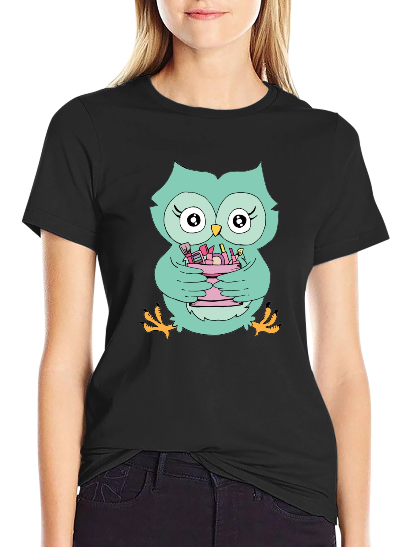 Cute Owl Makeup Lover T-Shirt
