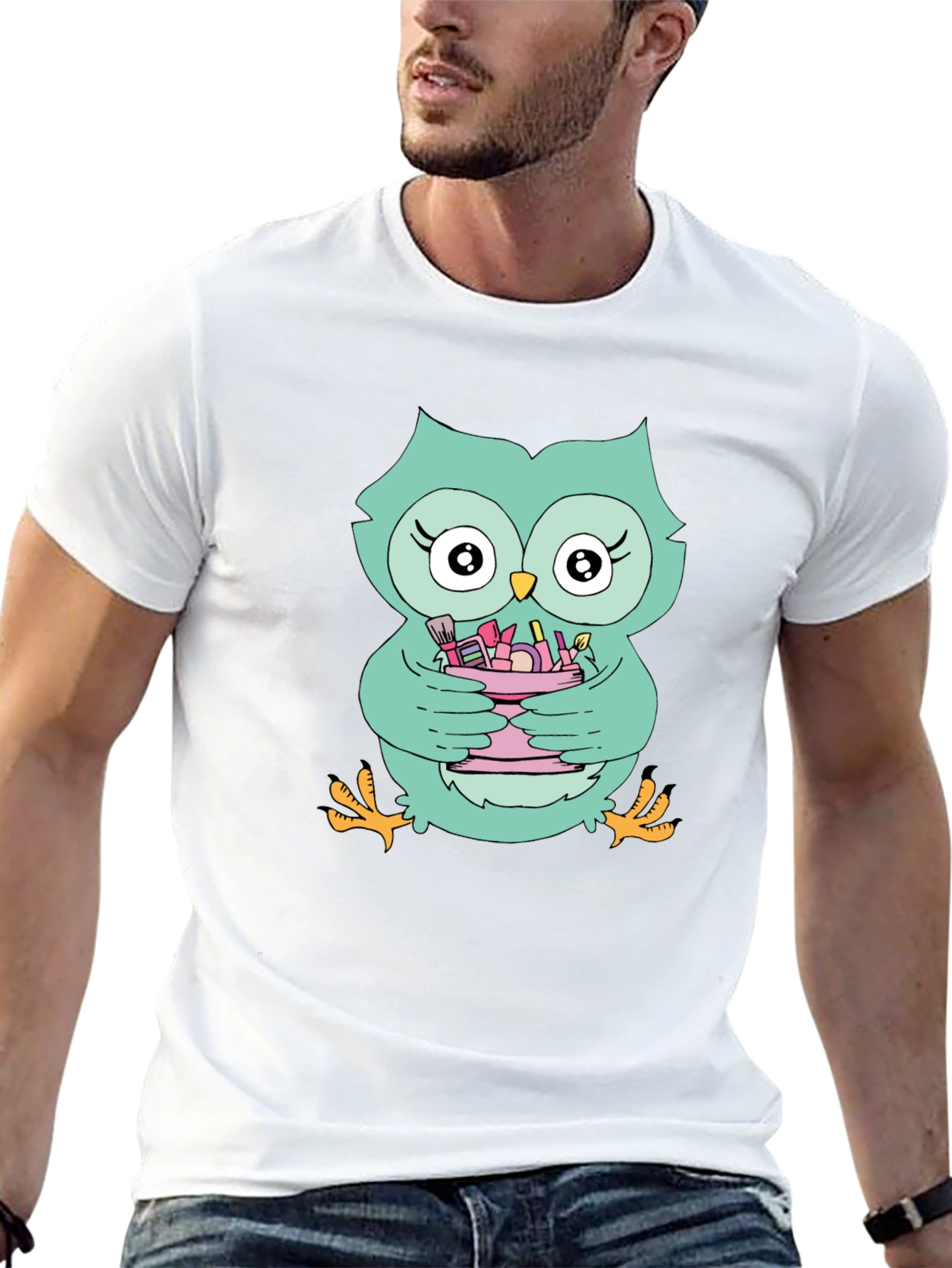 Cute Owl Makeup Lover T-Shirt