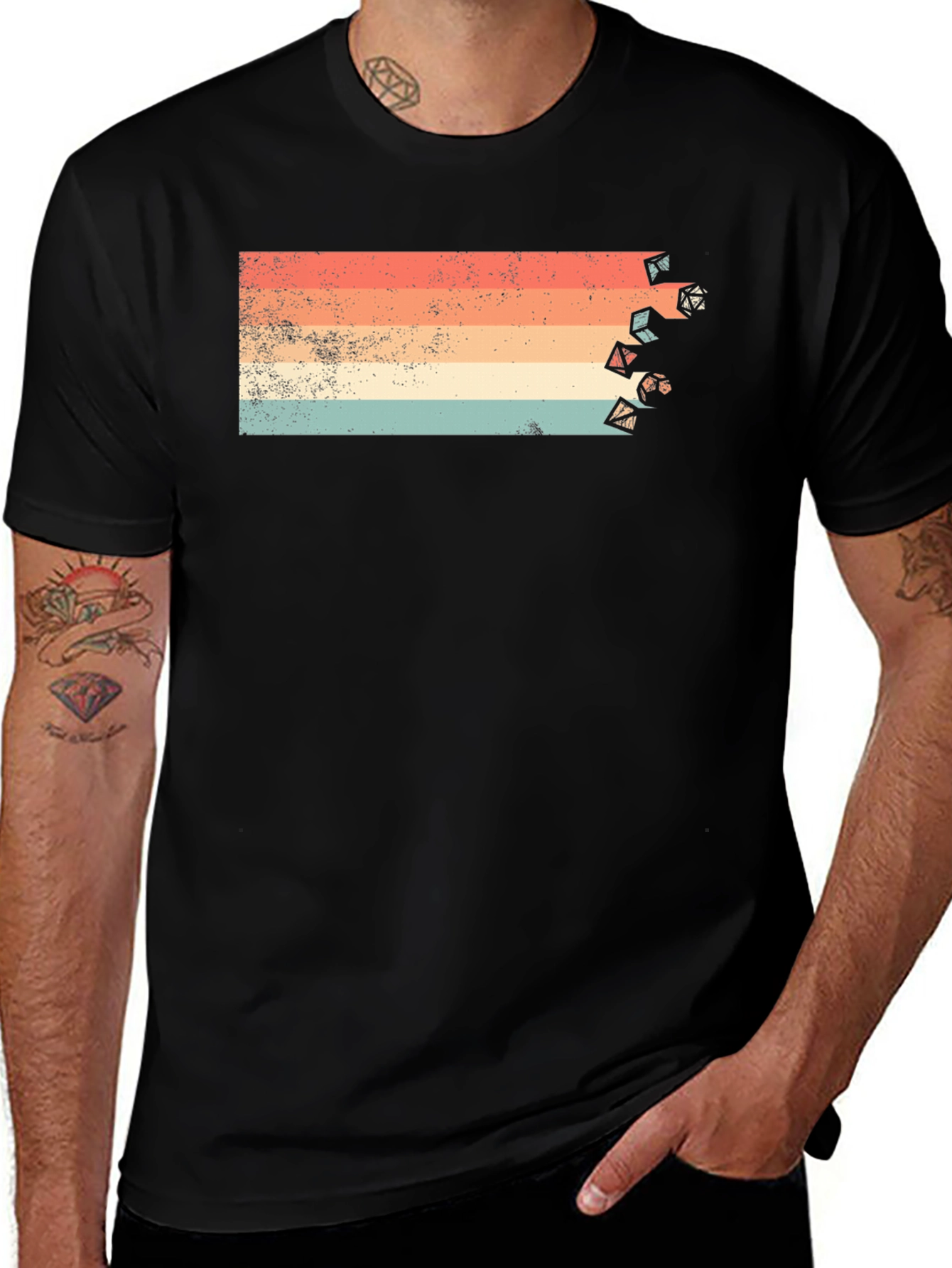 Retro Dice Graphic Tee - Gamer T-Shirt