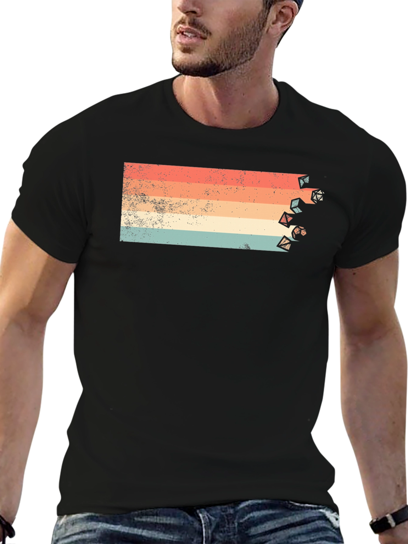 Retro Dice Graphic Tee - Gamer T-Shirt