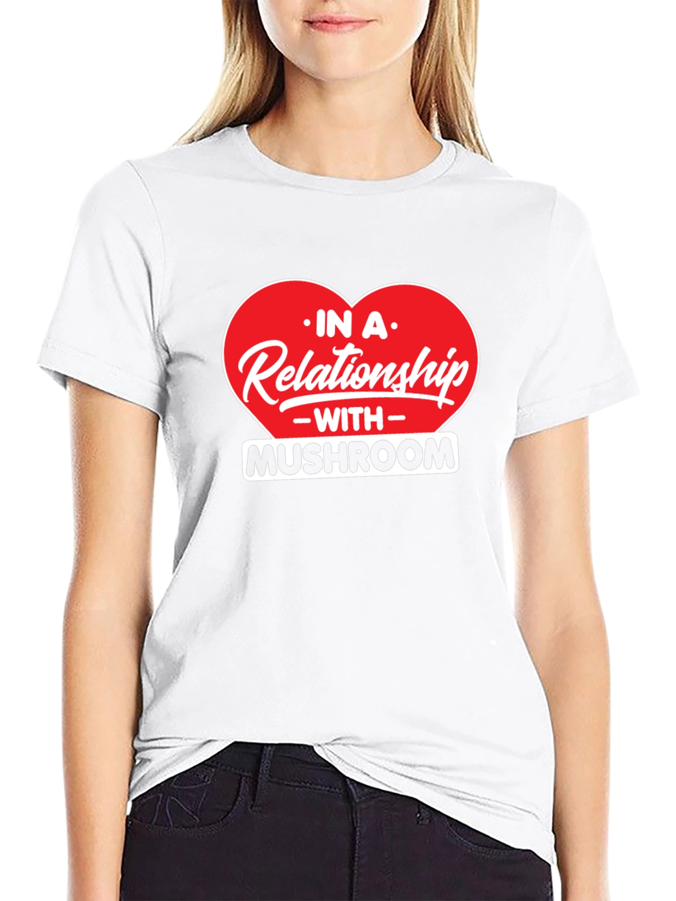 Mushroom Relationship Black T-Shirt
