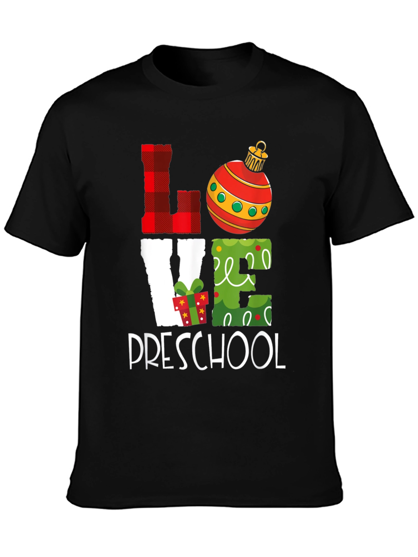 Love Preschool Christmas T-Shirt - Holiday Teacher Gift