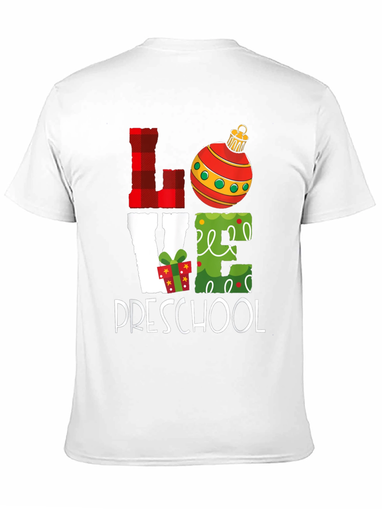 Love Preschool Christmas T-Shirt - Holiday Teacher Gift
