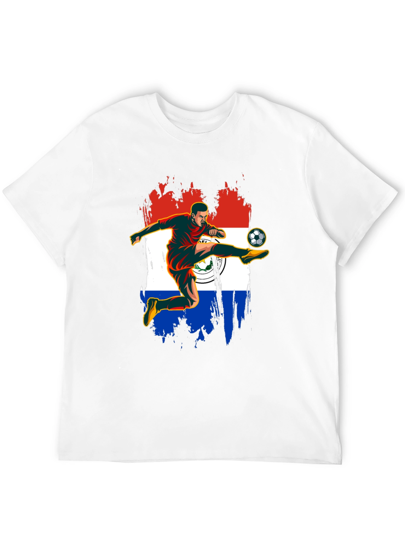 Paraguay Soccer Fan T-Shirt - Football Player Design