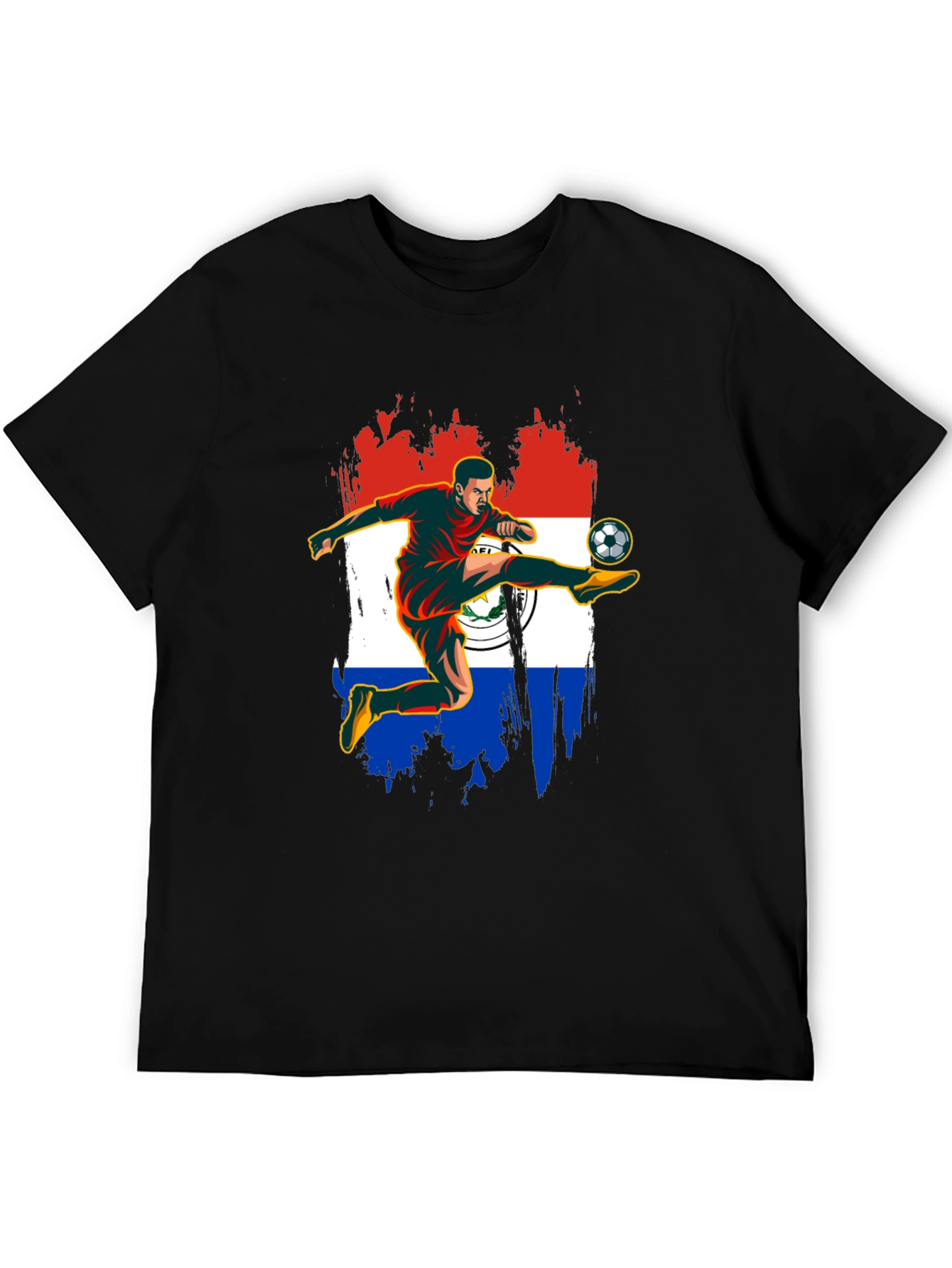 Paraguay Soccer Fan T-Shirt - Football Player Design