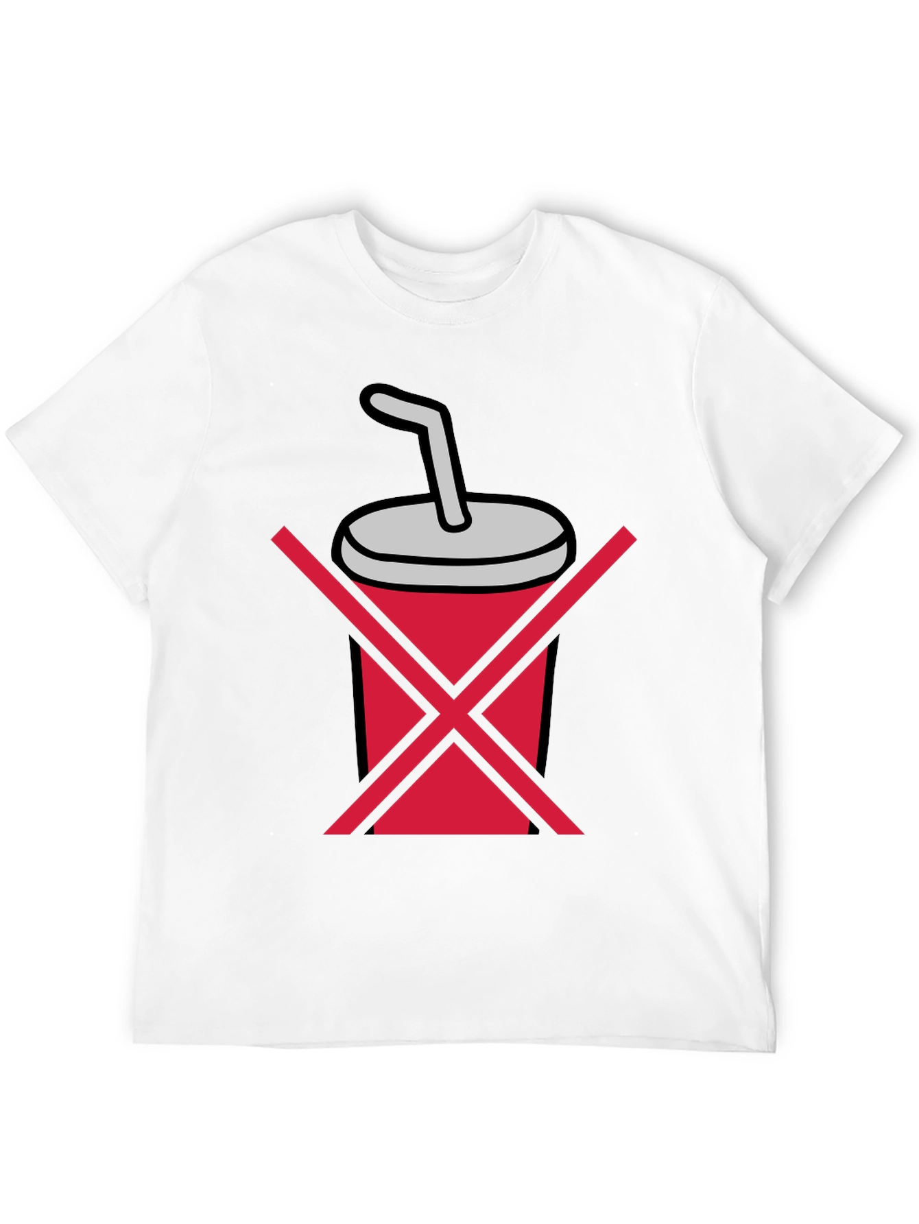 No Soda T-Shirt - Black Crew Neck Tee