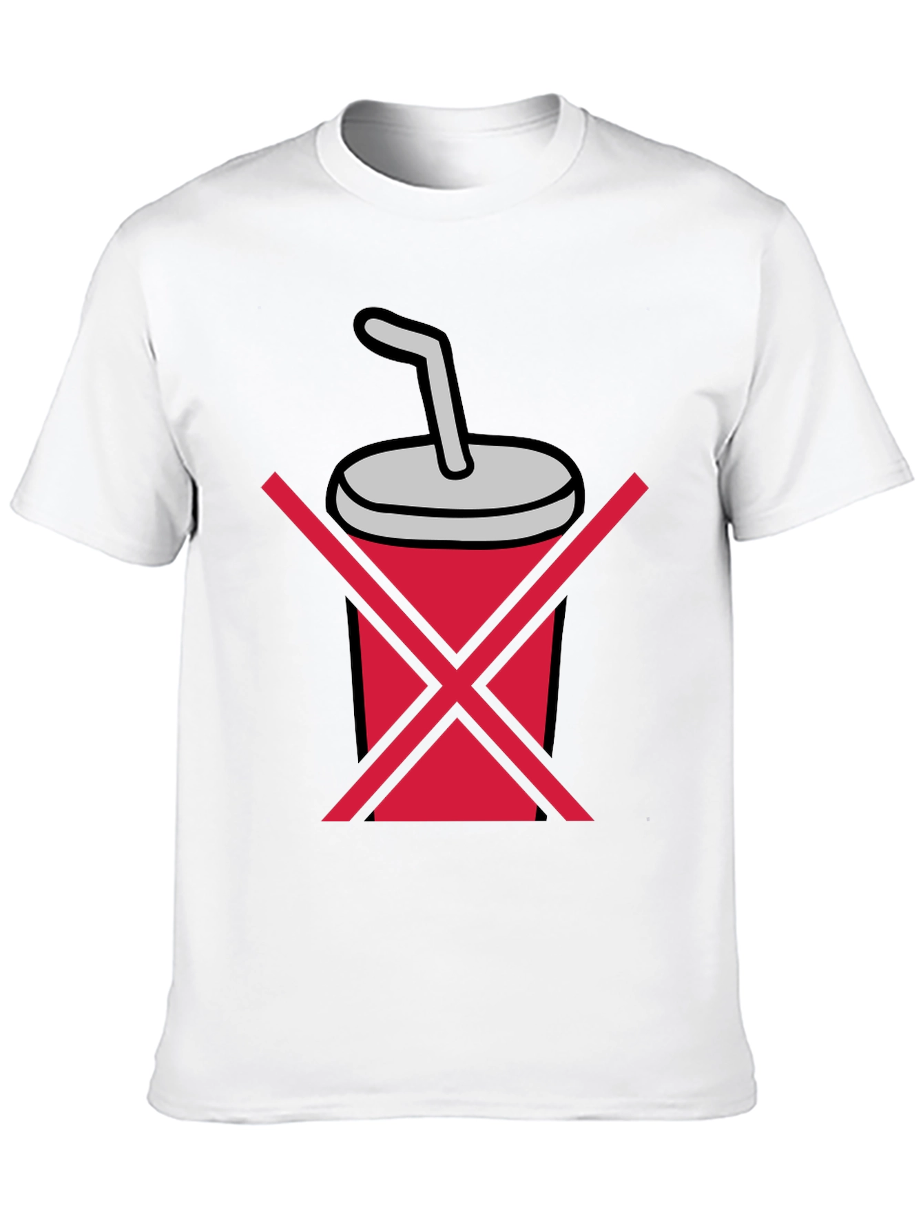 No Soda T-Shirt - Black Crew Neck Tee